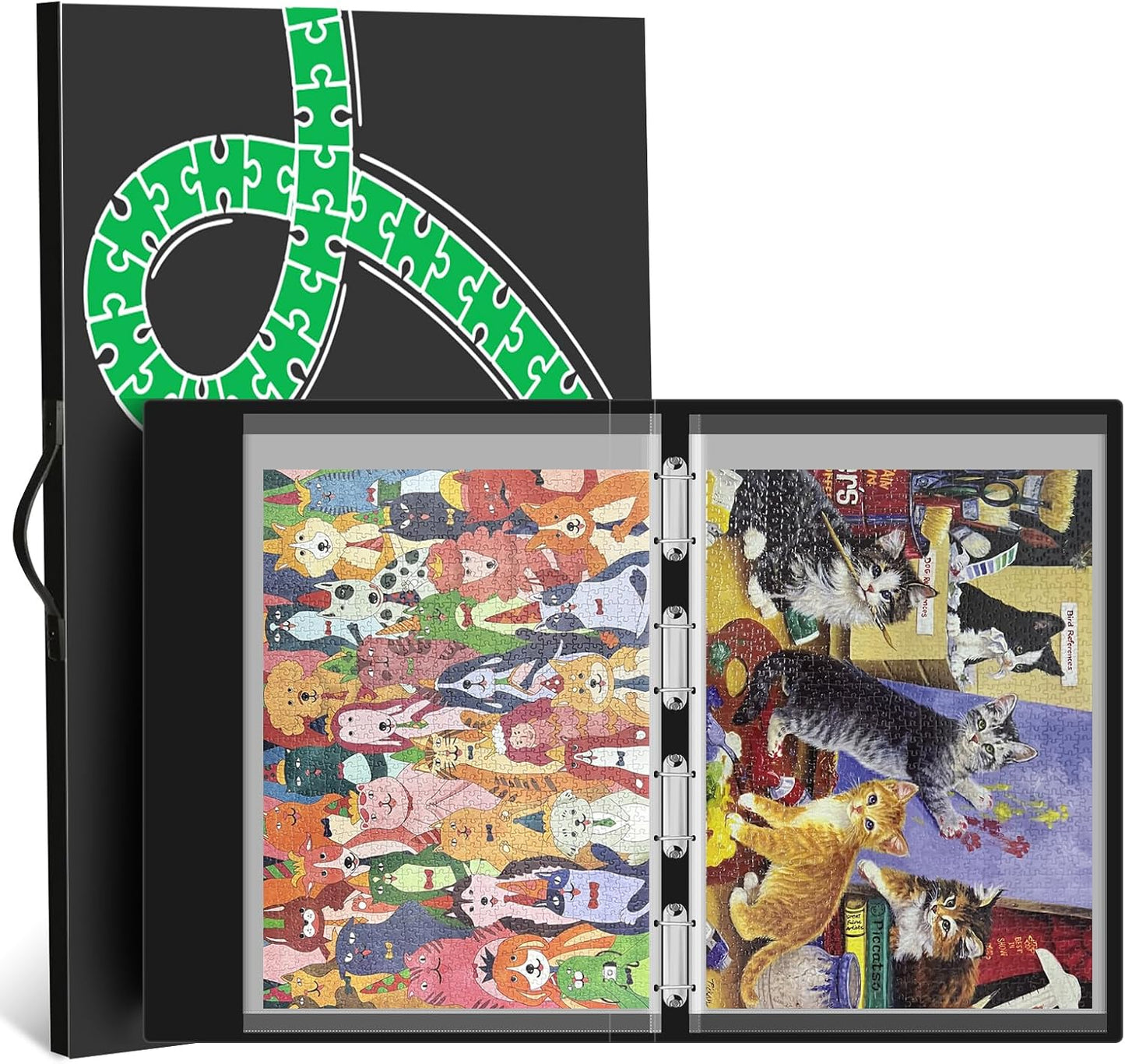 Nariolar Puzzle Storage Folder for 1000 Pieces with 24 Sheets/48 Puzzles, Large Capacity Portable Puzzle Album to Store Finished Puzzles