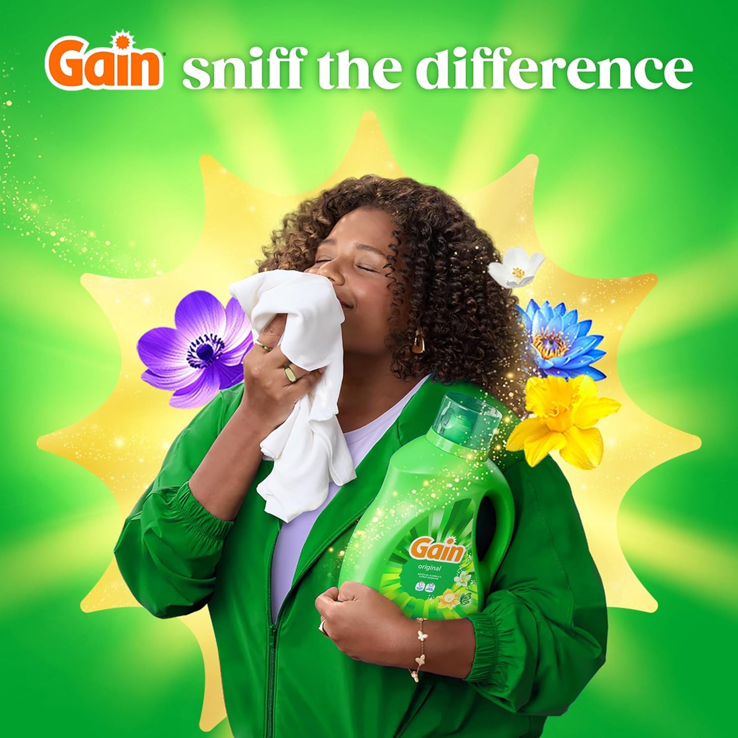 Gain Liquid Laundry Detergent, Freshness, Odor Defense, High Efficiency Washing Machine Liquid Laundry Soap, Original Scent, 132 fl oz, 100 Loads (Packaging May Vary)