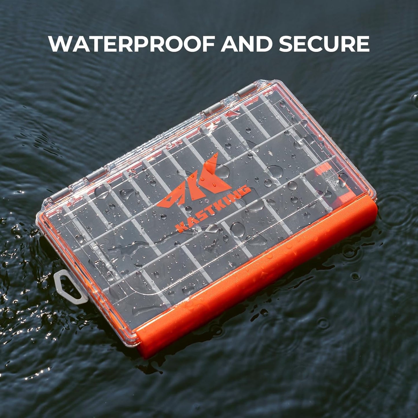 KastKing HyperSeal Waterproof Tackle Box, Waterproof 3600 Tackle Trays, Fishing Tackle Box Organizer with Removable Dividers, Lure Box and Terminal Tackle Storage, 1 Pack