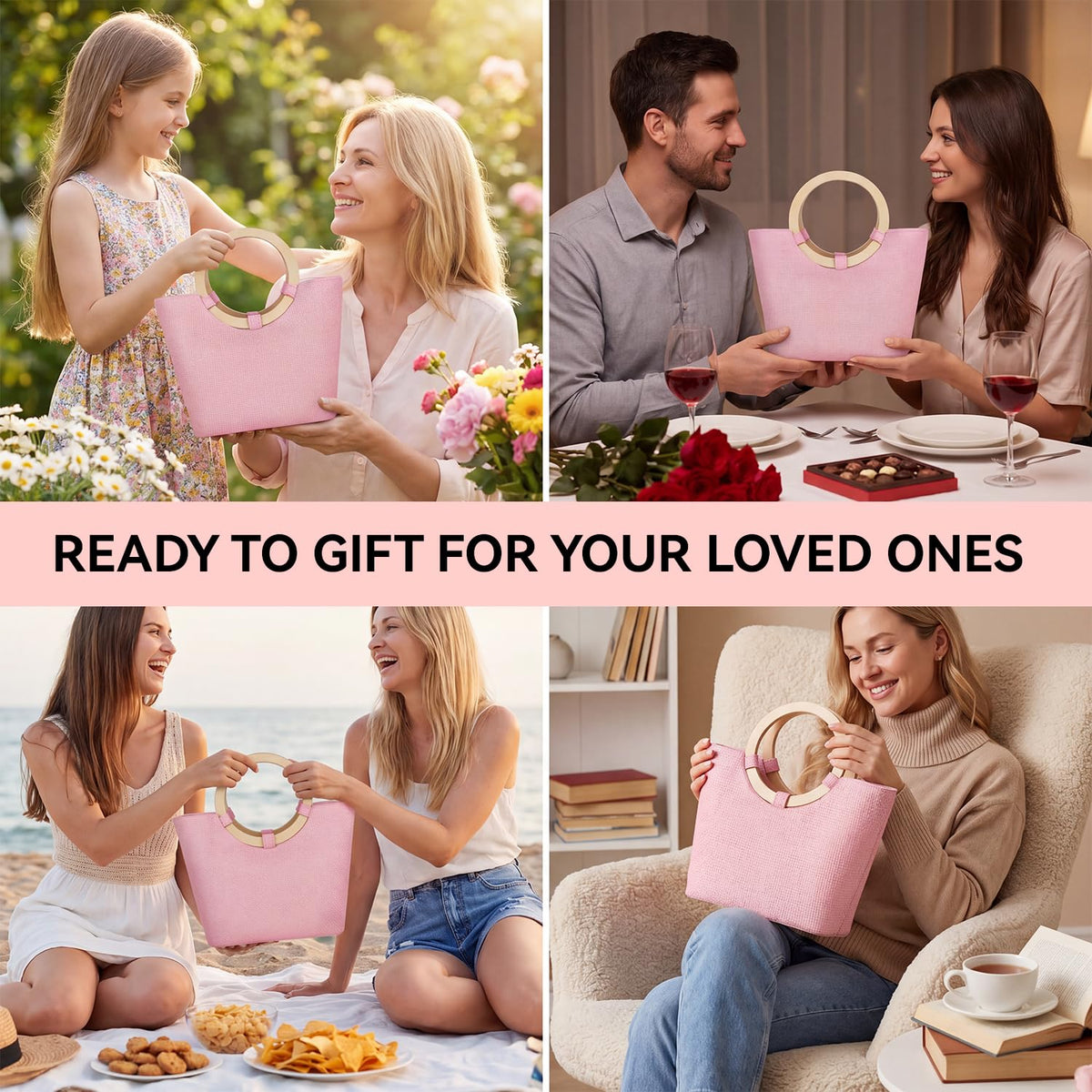 Spa Luxetique Rose 10pc Gift Baskets for Women Spa Gift Set