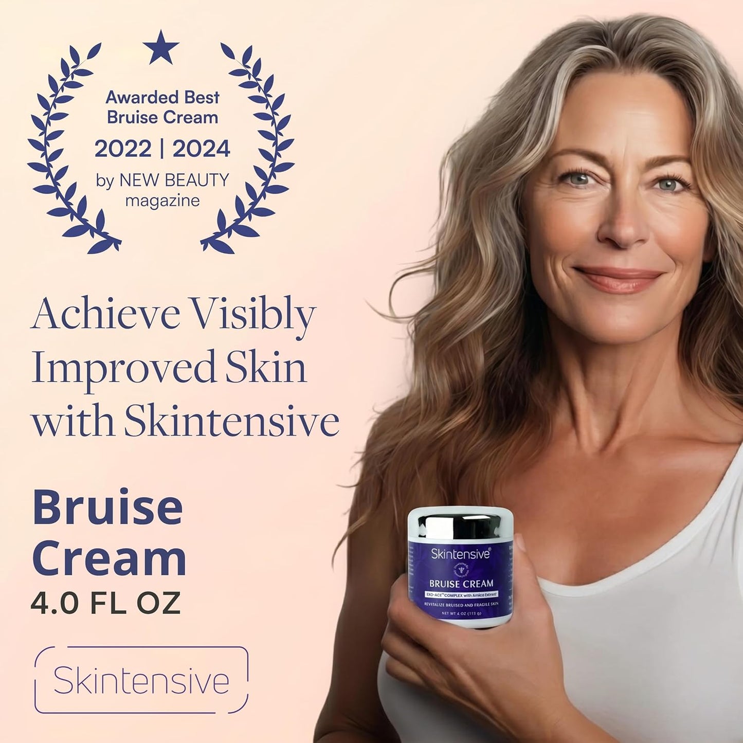 SKINTENSIVE Arnica Bruise Cream for Thin Skin – Vitamin K Cream for Bruises & Skin Discoloration, Moisturizing Arnica Cream for Seniors, Non-Greasy Formula, 4 Oz