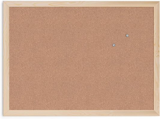 U Brands Cork Bulletin Board, 18" x 24" Inches, Light Birch Wood Frame (265U00-01)