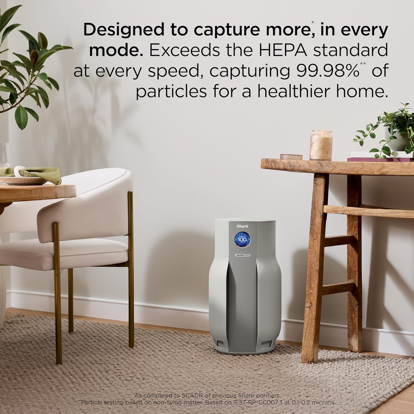 Shark BreatheClear MAX with NeverChange, Intelligent Air Purifier for Home, Large Rooms, HEPA-Exceeding for Dust, Dander, Smoke, and More, Zero Filter Changes, Dove, HP362 (2026)