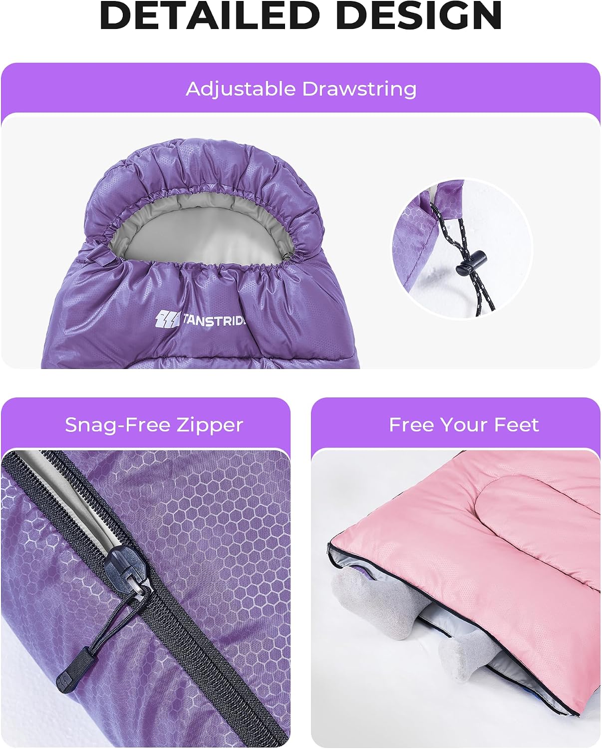 Sleeping Bag for Adults Warm Weather, Compact Lightweight Backpacking Sleeping Bag with Compression Sack, Camping Essentials Gear for Hiking Travel Climbing Outdoor & Indoor Use