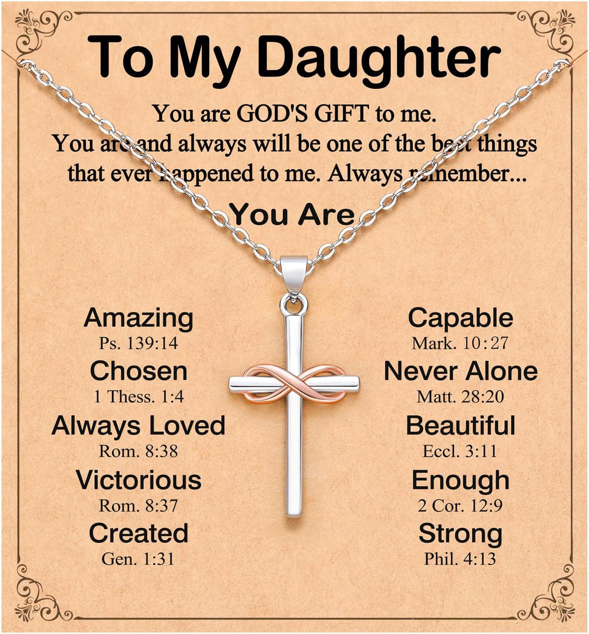 UPROMI To My Friend/Sister in Christ/Granddaughter/Daughter/Niece Gifts