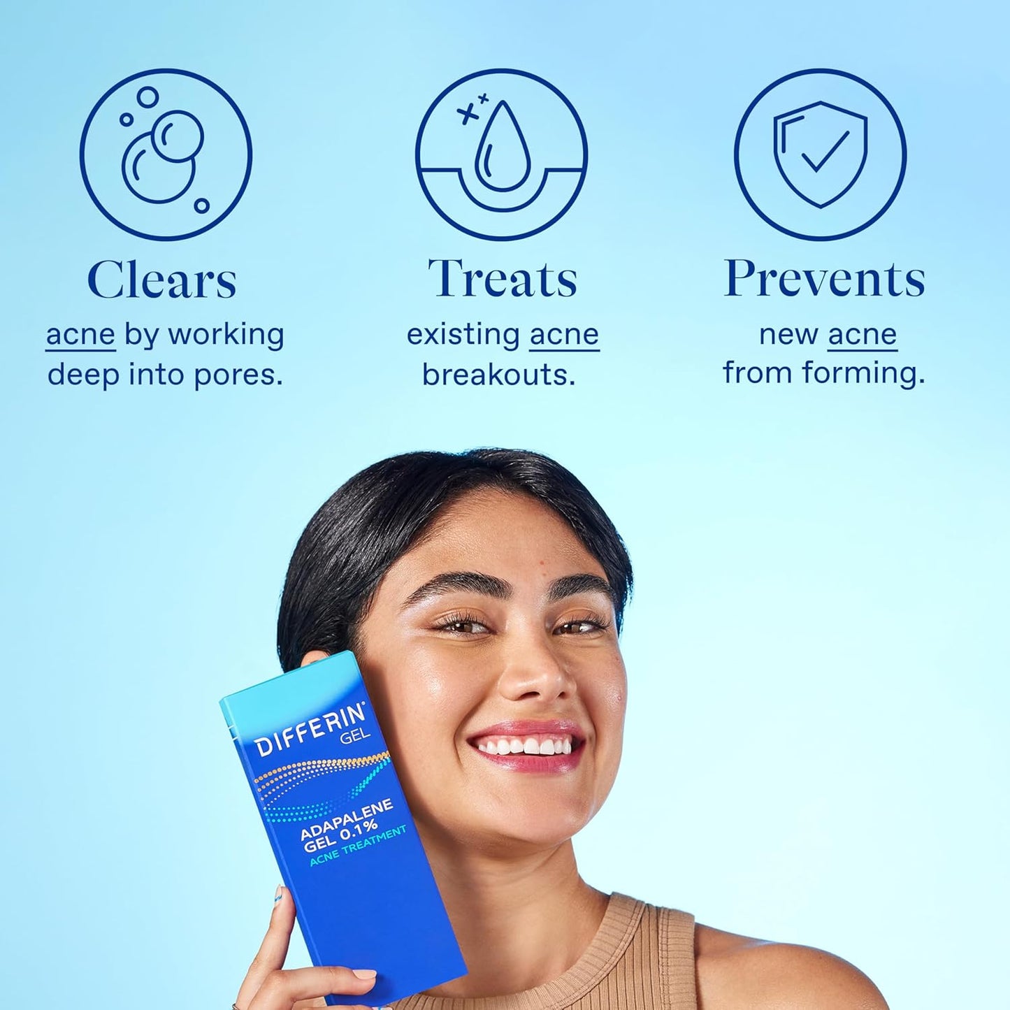 Differin Acne Treatment Gel, 60 Day Supply, Retinoid Treatment for Face with 0.1% Adapalene, Gentle Skin Care for Acne Prone Sensitive Skin, 15g Tube (Pack of 2) (Packaging May Vary)
