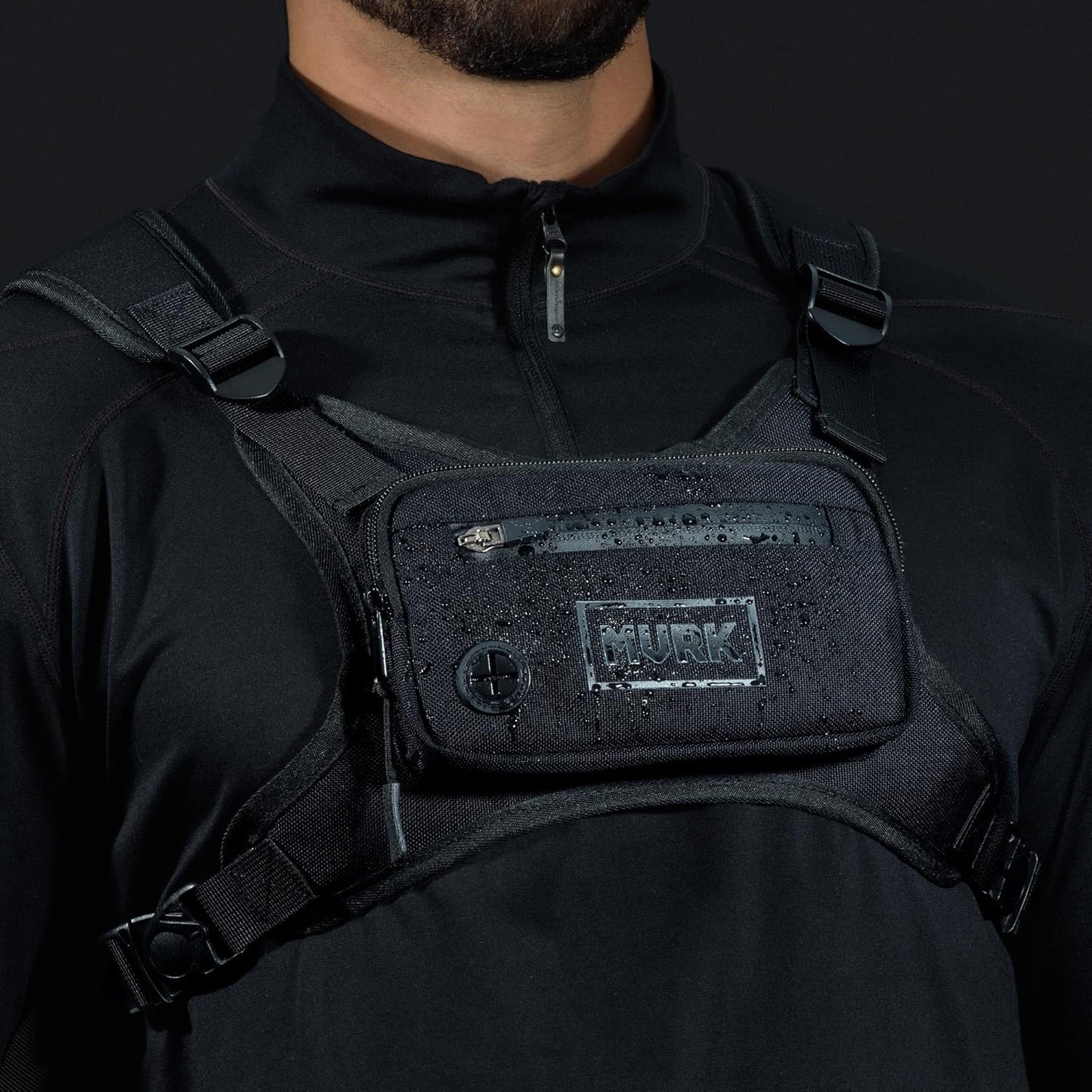 MVRK Water Resistant Running Vest Chest Pack, Phone Holder for Running, Lightweight Training Pack with Reflective Detail
