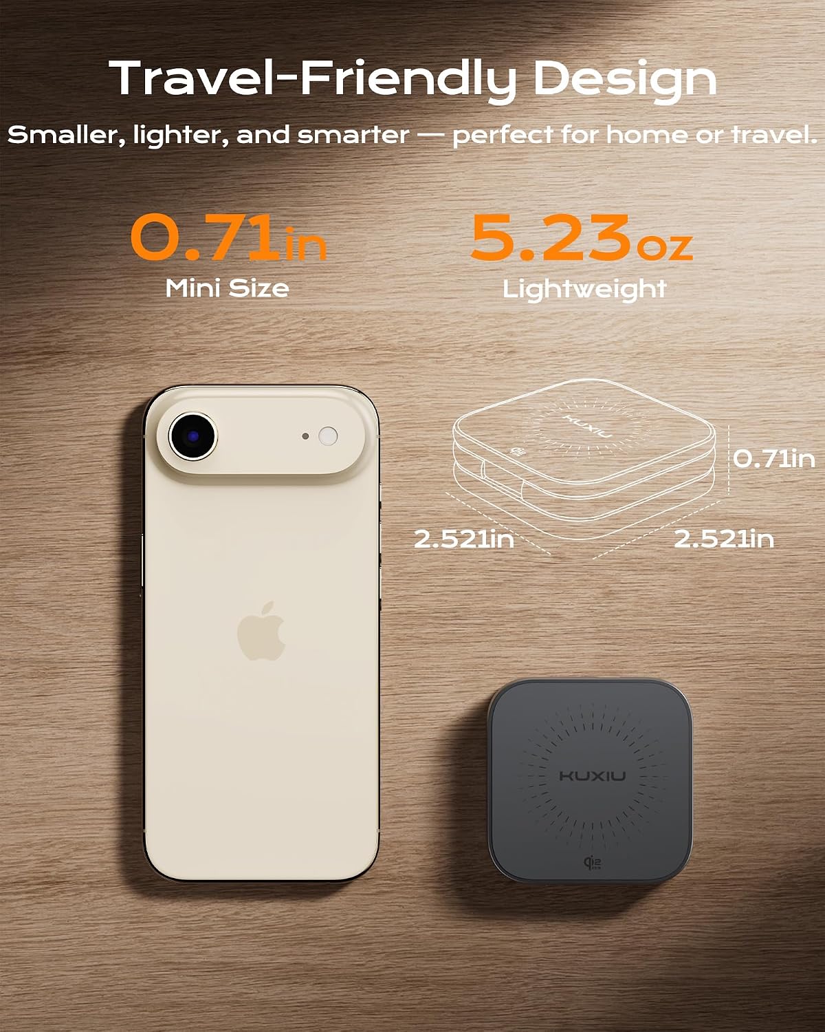 KU XIU Qi2.2 25W Magnetic Wireless Charger, Foldable 3 in 1 Travel Charging Station for iPhone 17/16/15/14/13/12, 5W for Apple Watch & AirPods, Aluminum Alloy Design, 45W GaN Adapter Included, Gray