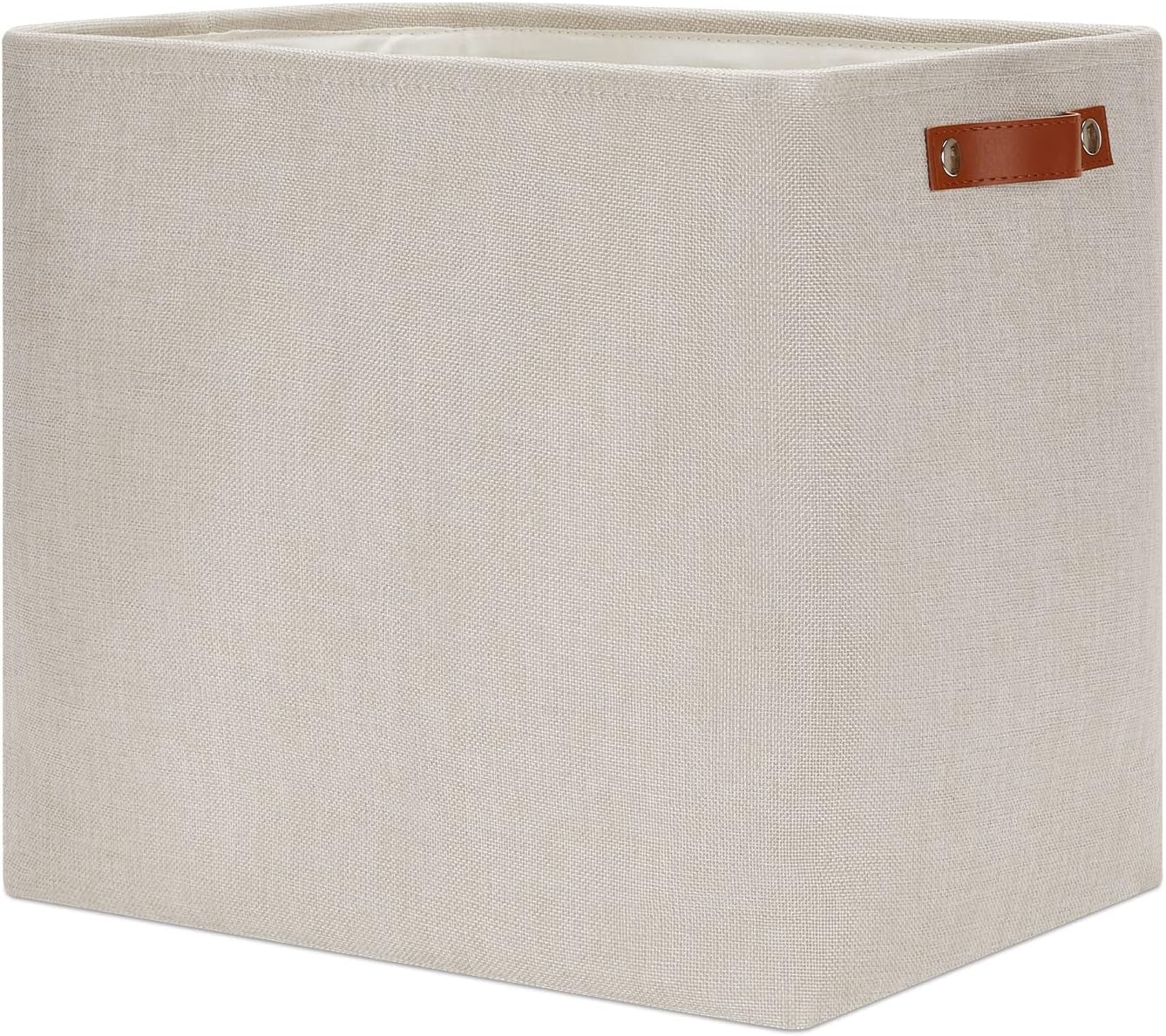 DULLEMELO Linen Closet Organizer and Storage Basket for Office, Bedroom, Cloth, Baskets for Organizing and Storage with handles for Shelves,Closet,Gift,Toys(White&Black)