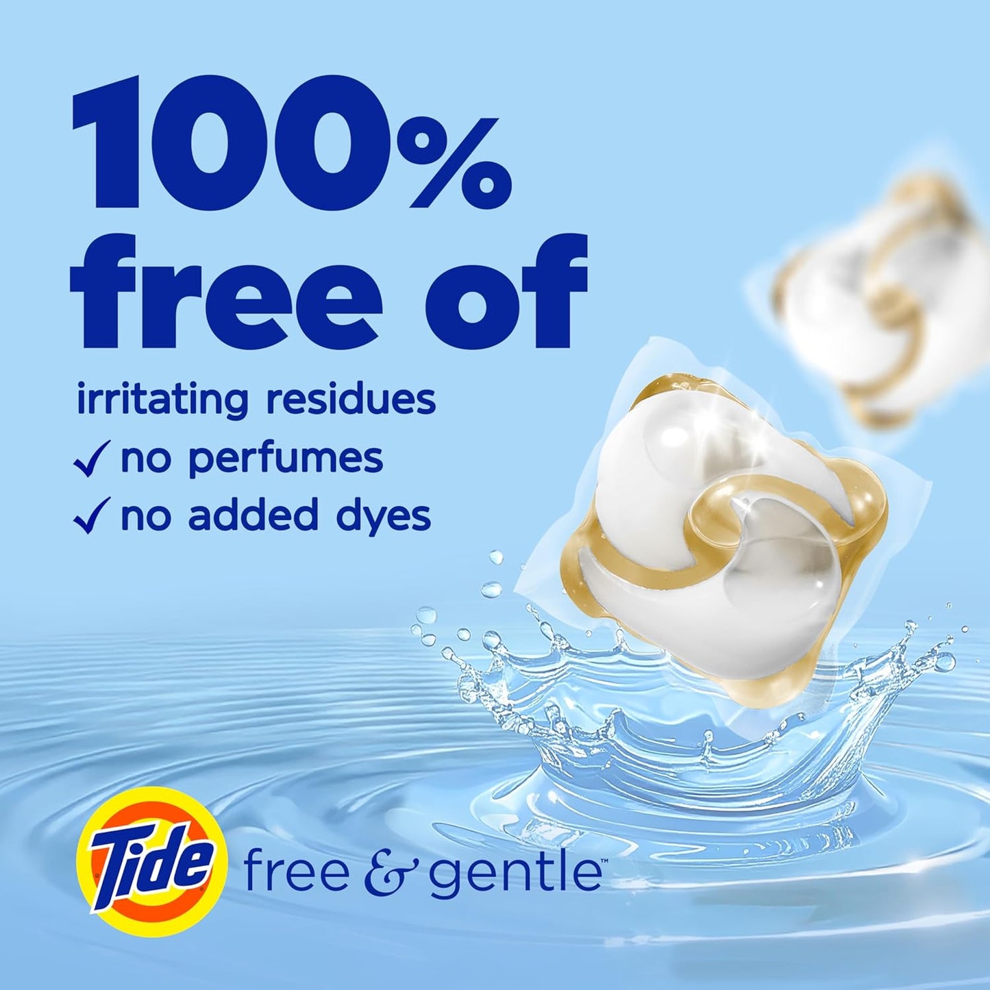 Tide PODS Free & Gentle Laundry Detergent Soap Pacs, 112 Count, Tide PODS Laundry Detergent, Laundry Detergent Pacs, Laundry PODS Detergent