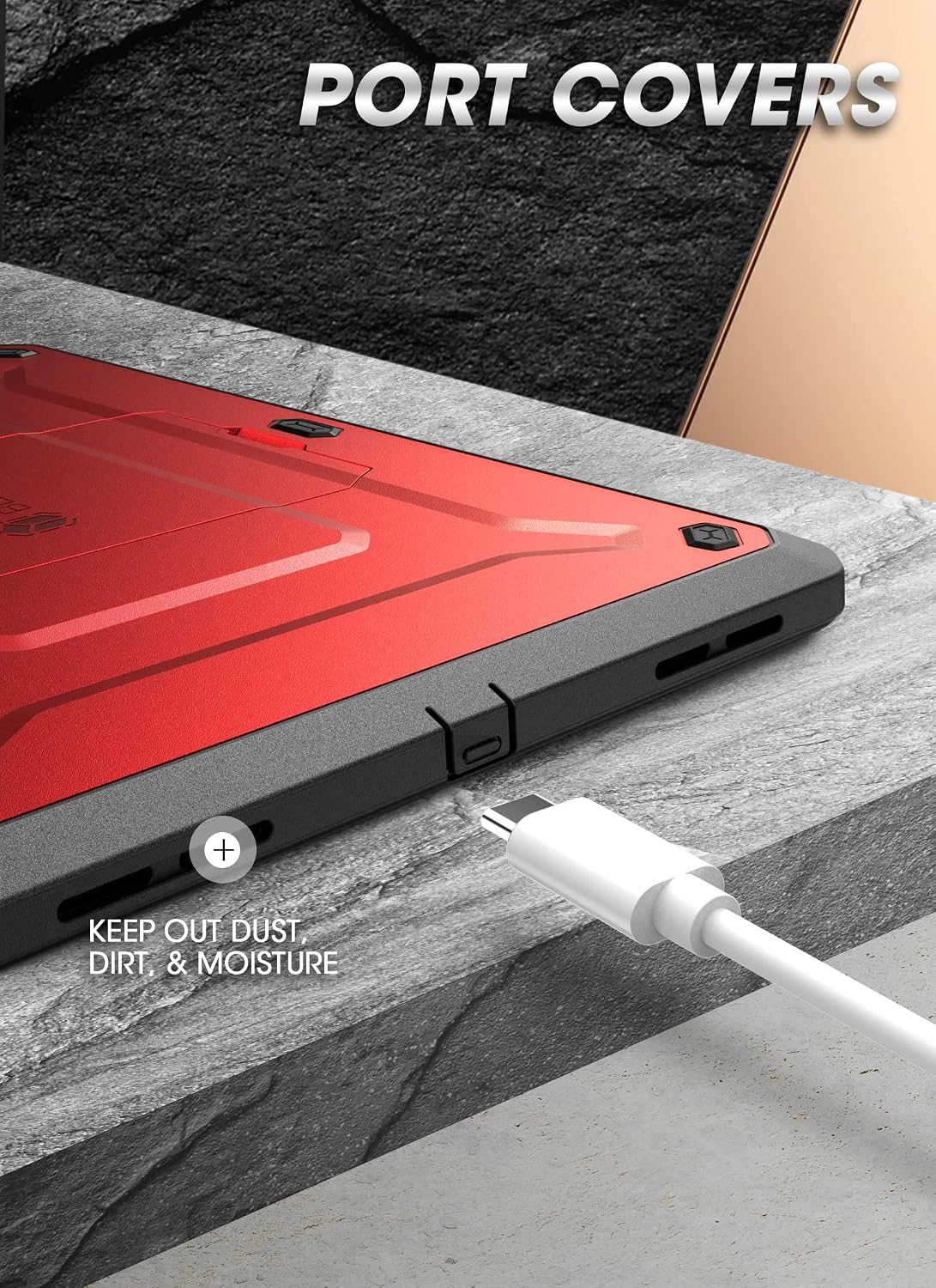 SUPCASE for iPad 11th Gen A16 11" 2025 Case with Screen Protector, Red