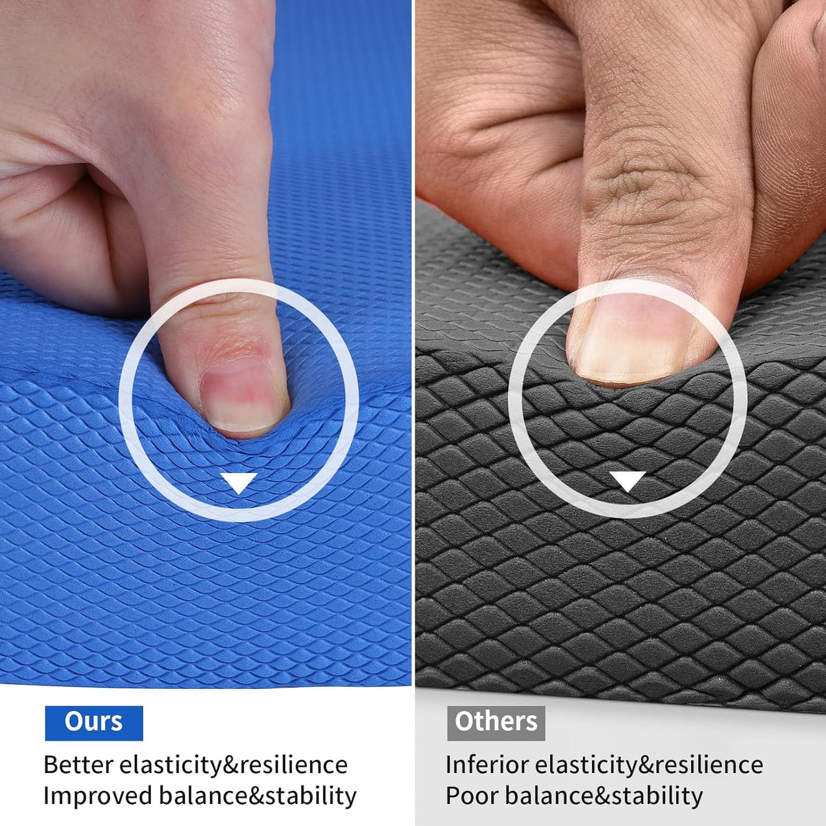 Balance Pad 15.8 * 13.2 * 2 inch,Large Balance Pad for Physical Therapy,Foam Balance Board for Rehabilitation Stability Workout Knee and Ankle Exercise Strength Training