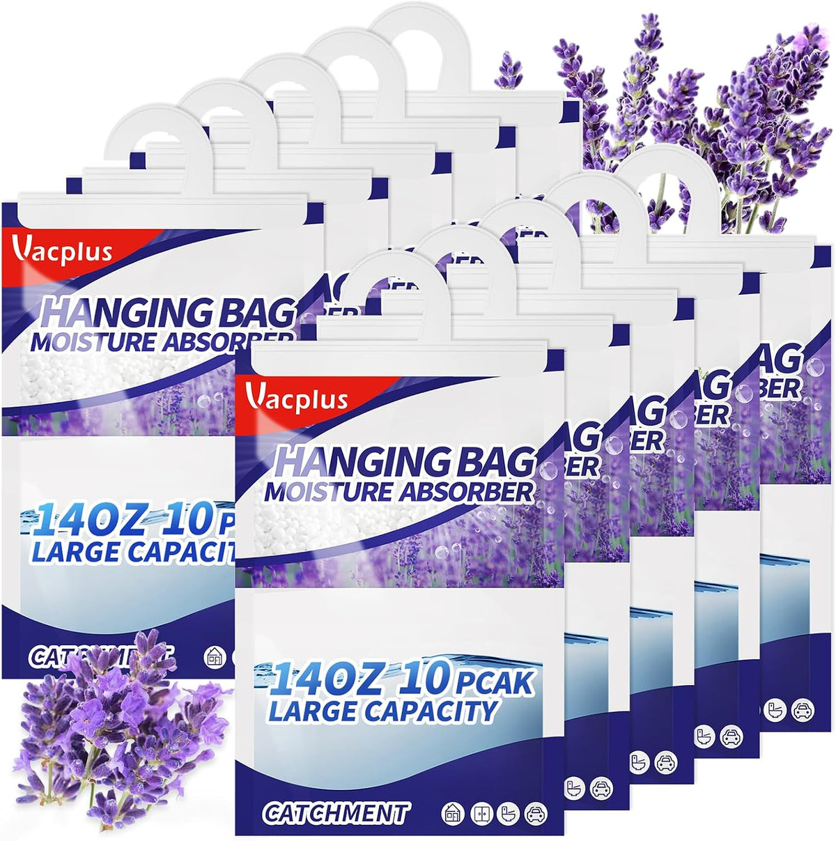 Vacplus Moisture Absorber, 14.0 OZ Hanging, Strong Absorption, Unscented