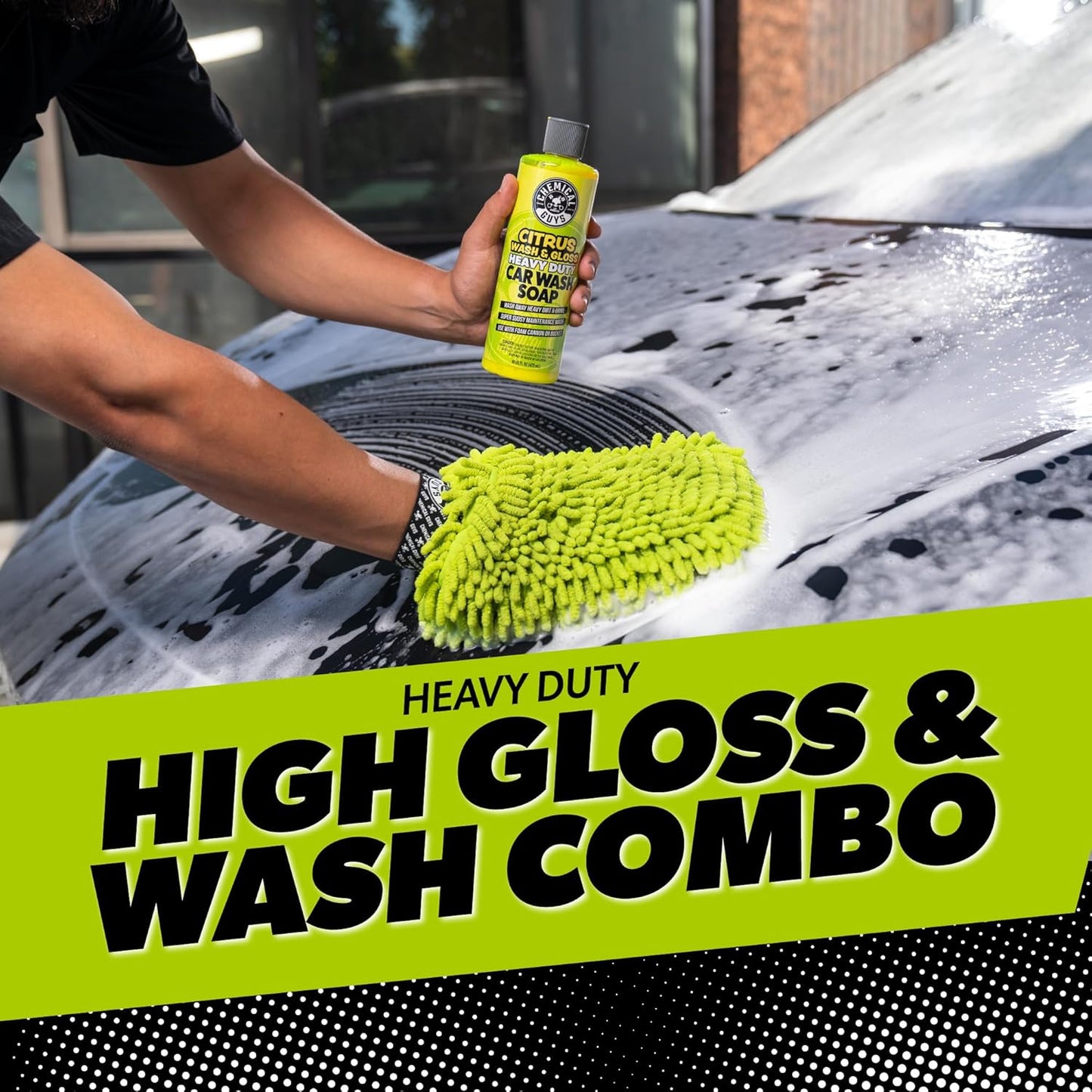 Chemical Guys Car Cleaning Kit - with Car Wash Soap, Wheel Cleaner, Total Interior, Car Wash Mitt - Interior and Exterior Wash Kit with Vehicle Cleaning and Detailing Accessories - 7 Item Kit