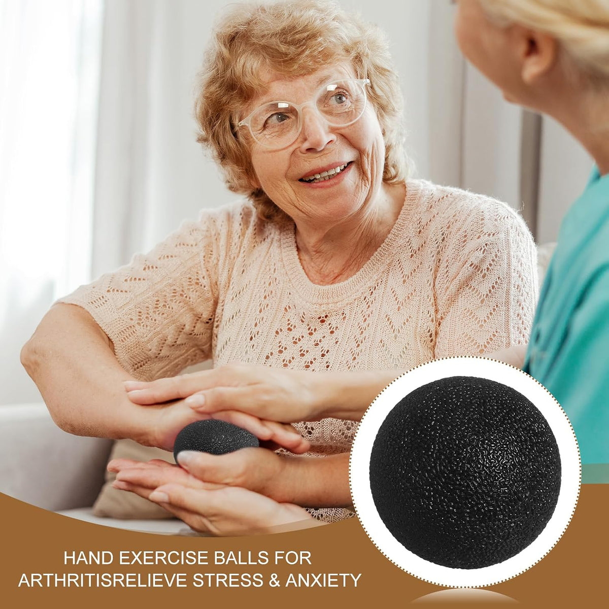 PATIKIL Hand Exercise Balls, Squeeze Ball Stress Ball for Adults Grip Strengthening Occupational Equipment