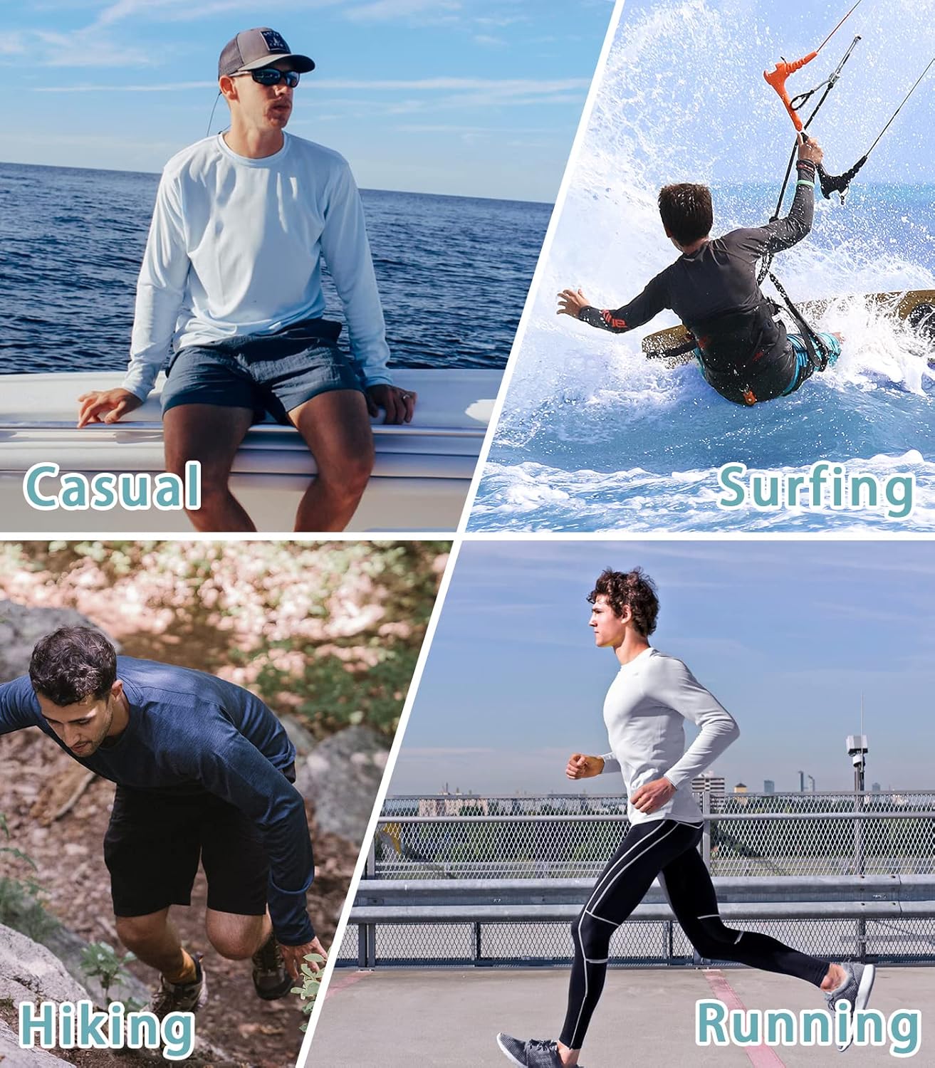 NORTHYARD Men's UPF 50+ Rash Guard Hoodie Long Sleeve Sun Protection Shirt Fishing Swim Beach Hiking Quick Dry Lightweight