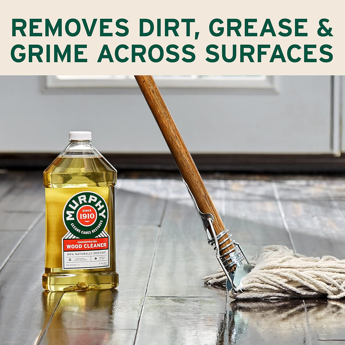 Murphy Oil Soap Concentrated Formula, Wood Cleaner, No-Rinse Floor Cleaner, Citronella Oil Scent, 32 fl oz Bottle (3 Pack)