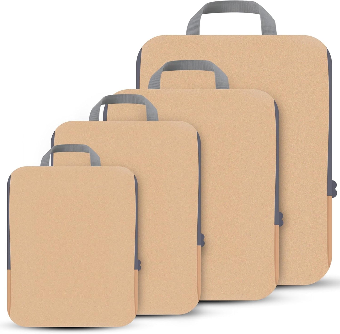 PANDA JOYS 4 Set Compression Packing Cubes Travel - Travel Accessories Expandable Packing Organizers for Carry On - Essentials Luggage Bags - Burgundy