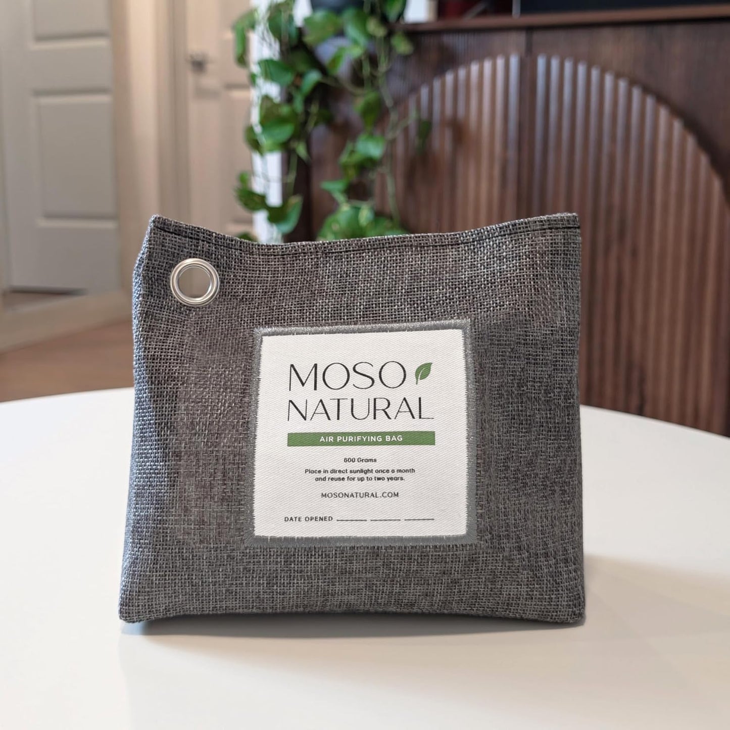 Moso Natural Air Purifying Bag 600g, Premium Charcoal Odor Absorber & Room Deodorizer for Large Spaces — Lasts 2 Years, Bedroom, Basement, Pet Odor Eliminator for Home, Unscented Bamboo Charcoal Bag