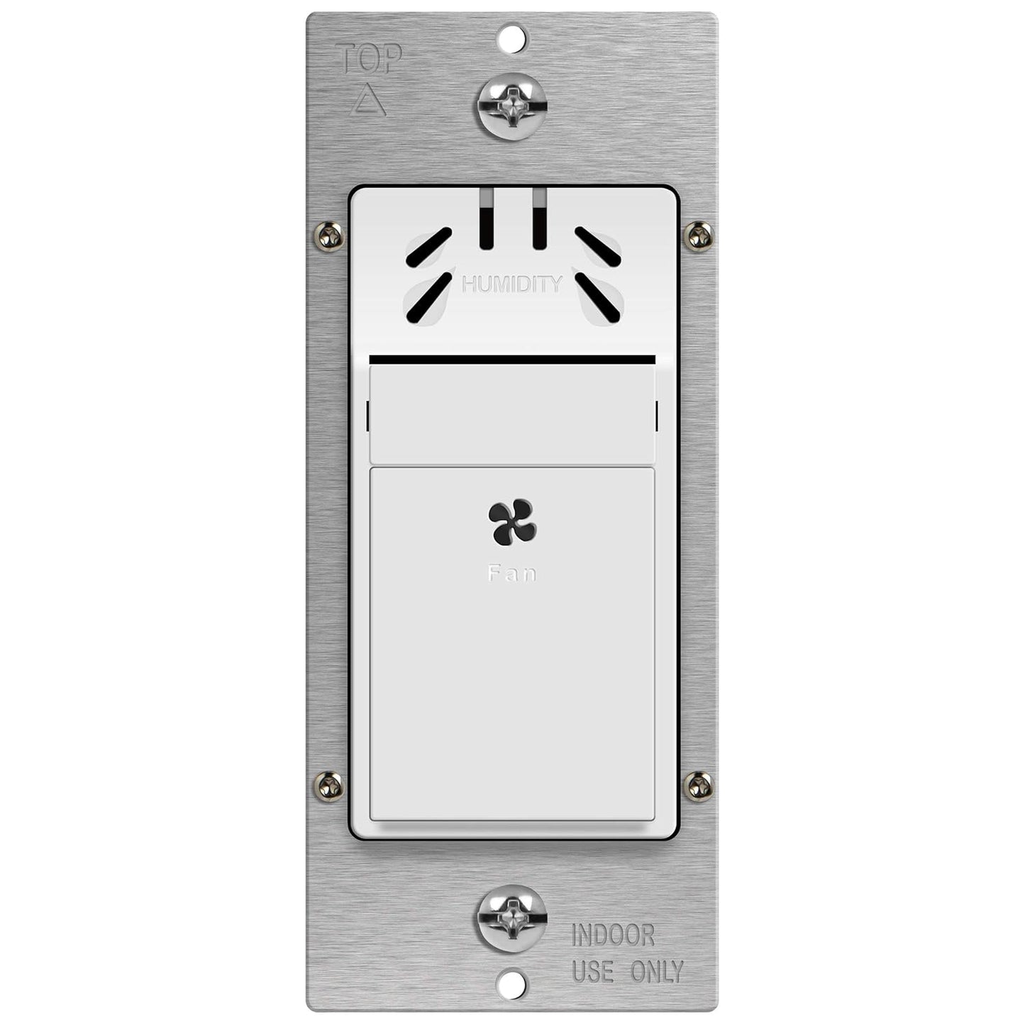 TOPGREENER Humidity Sensor Switch for Ventilation Fan, Air Moisture Detection, Bathroom Fan Automated Control, Neutral Wire Required, UL Listed, TDHS5-N, White