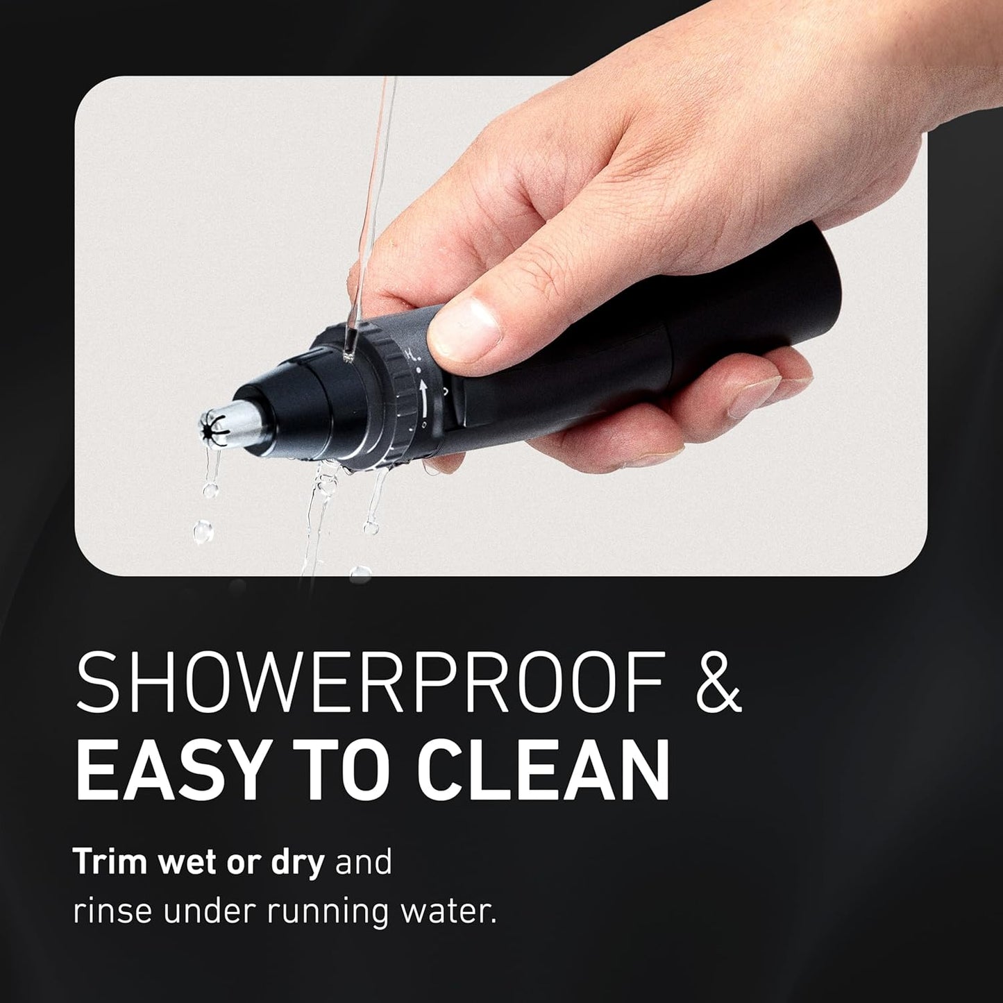 Panasonic Men’s Ear and Nose Hair Trimmer, Wet Dry Hypoallergenic Dual Edge Blade, Ear Hair Trimmer for Men - ER-GN30-H
