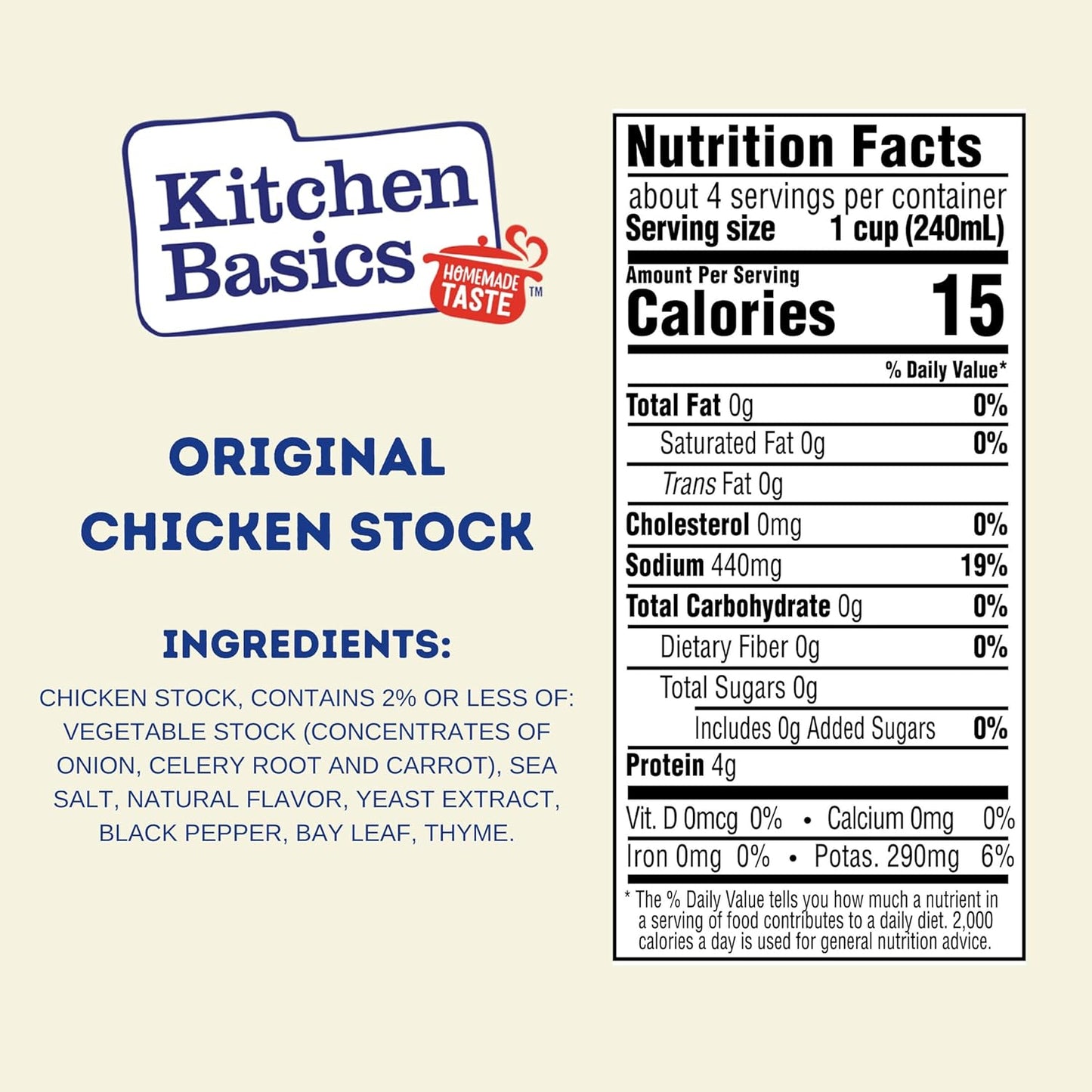 Kitchen Basics Chicken Stock - 32 oz. Carton (Pack of 12) Add Delicious Flavor to Chicken Noodle Soup, Broths and Gravy, Perfect for Stocking Up