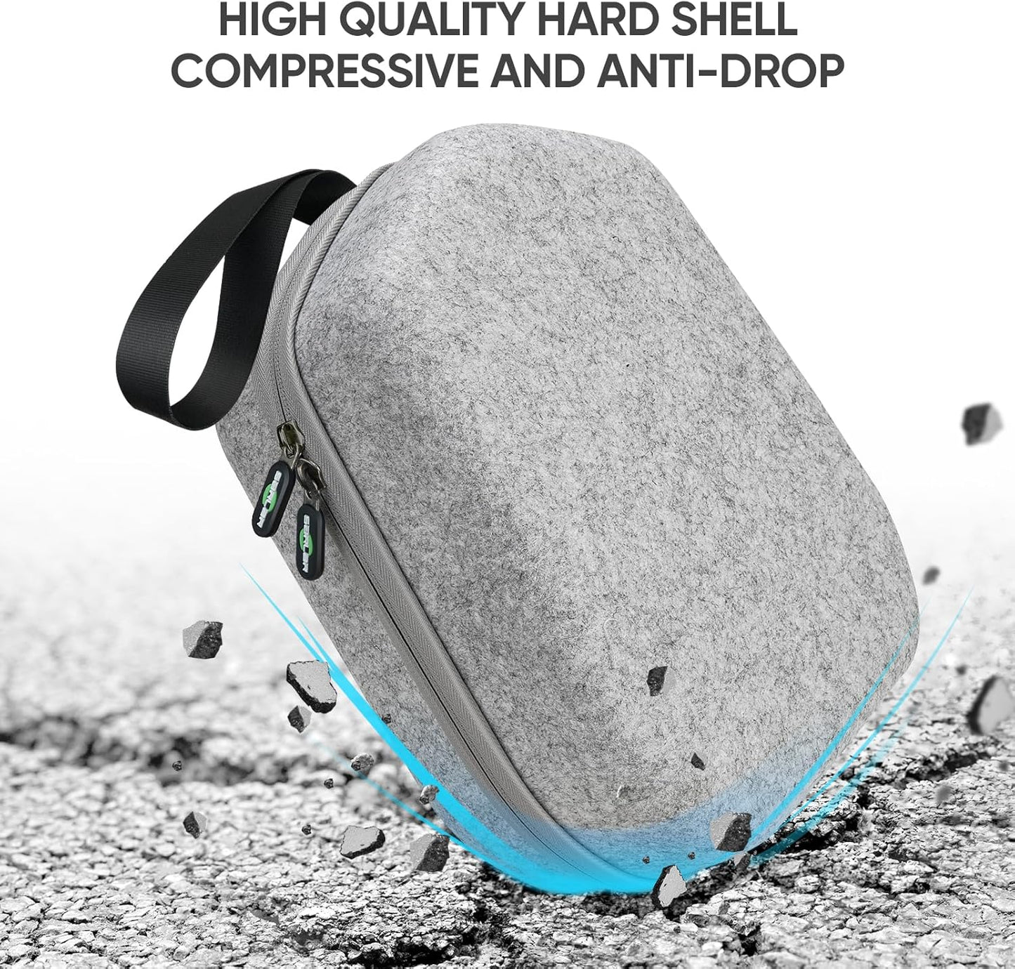 sarlar Hard Carrying Case Compatible with Meta Quest 3S/Quest 3/Oculus Quest 2/Vision Pro Official Original/Elite Strap VR Headset and Controller Accessories, Suitable for Travel and Home Storage