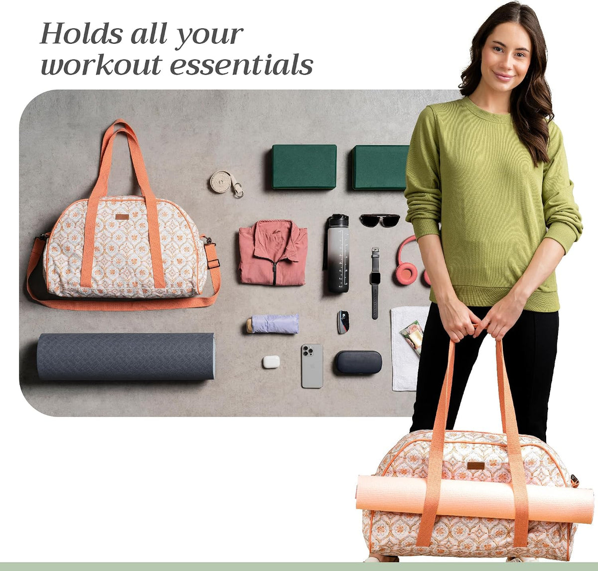 Maison d' Hermine Yoga Mat Duffle Bag Gym Tote Yoga Mat Carry Bag