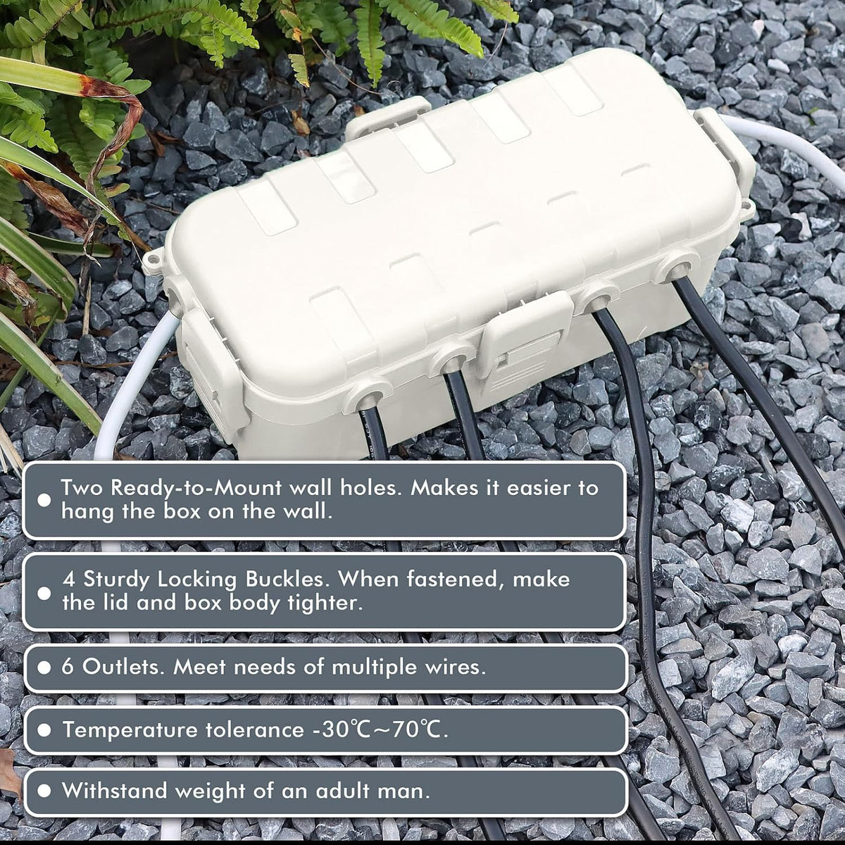 RESTMO Outdoor Electrical Box Waterproof, Extension Cord Cover