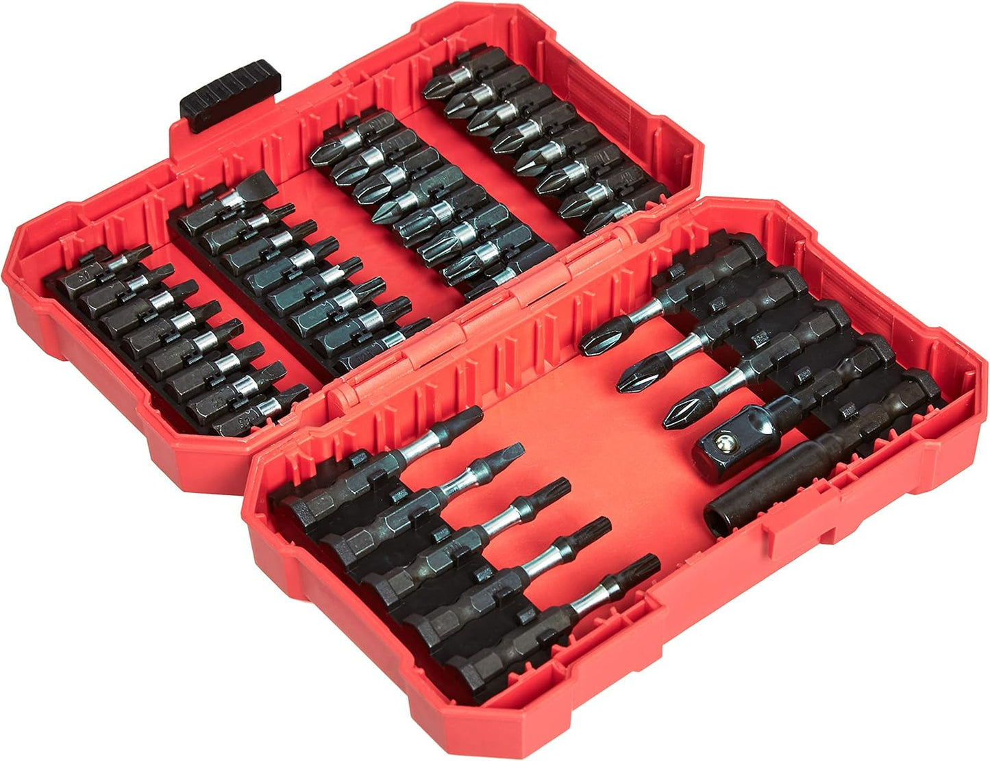 Amazon Basics 42-Piece Impact Screwdriver Bit Set with Phillips, Slotted and Torx Bits, Portable Storage Case