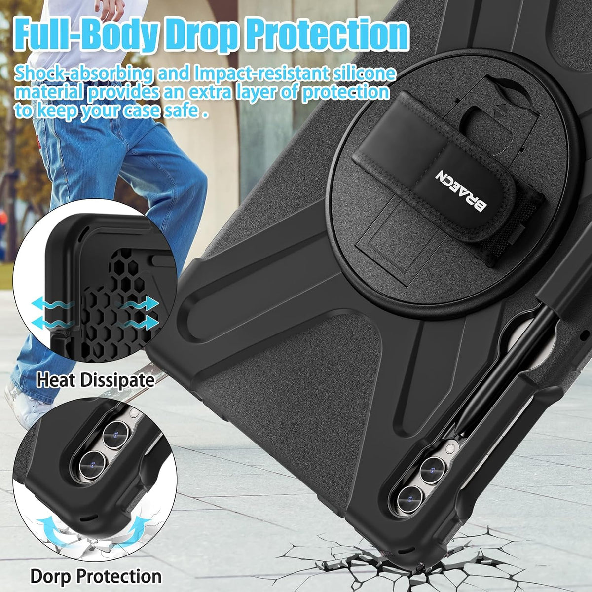 Case for Samsung Tab S10+ Plus/S9 Plus/S9 FE+/S8 Plus/S7 Plus/S7 FE 12.4"