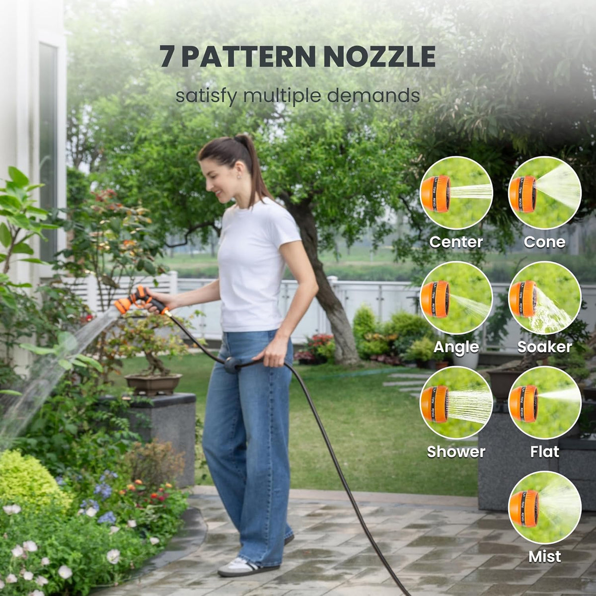 Giraffe Tools Retractable Garden Hose Reel 1/2"155FT Auto Rewind
