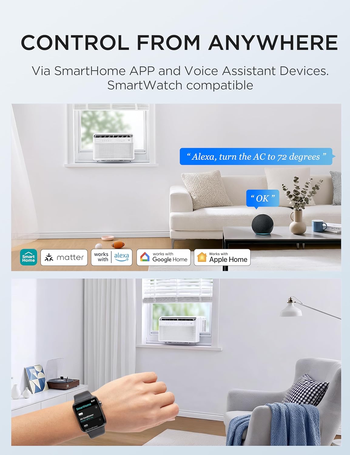 Midea 12,000 BTU U Shaped Smart Inverter Window Air Conditioner - Cools 550 Sq Ft, Ultra Quiet with Open Window Operation - Alexa/Google Assistant Compatible, 37% Energy Savings, Remote (2026 Edition)