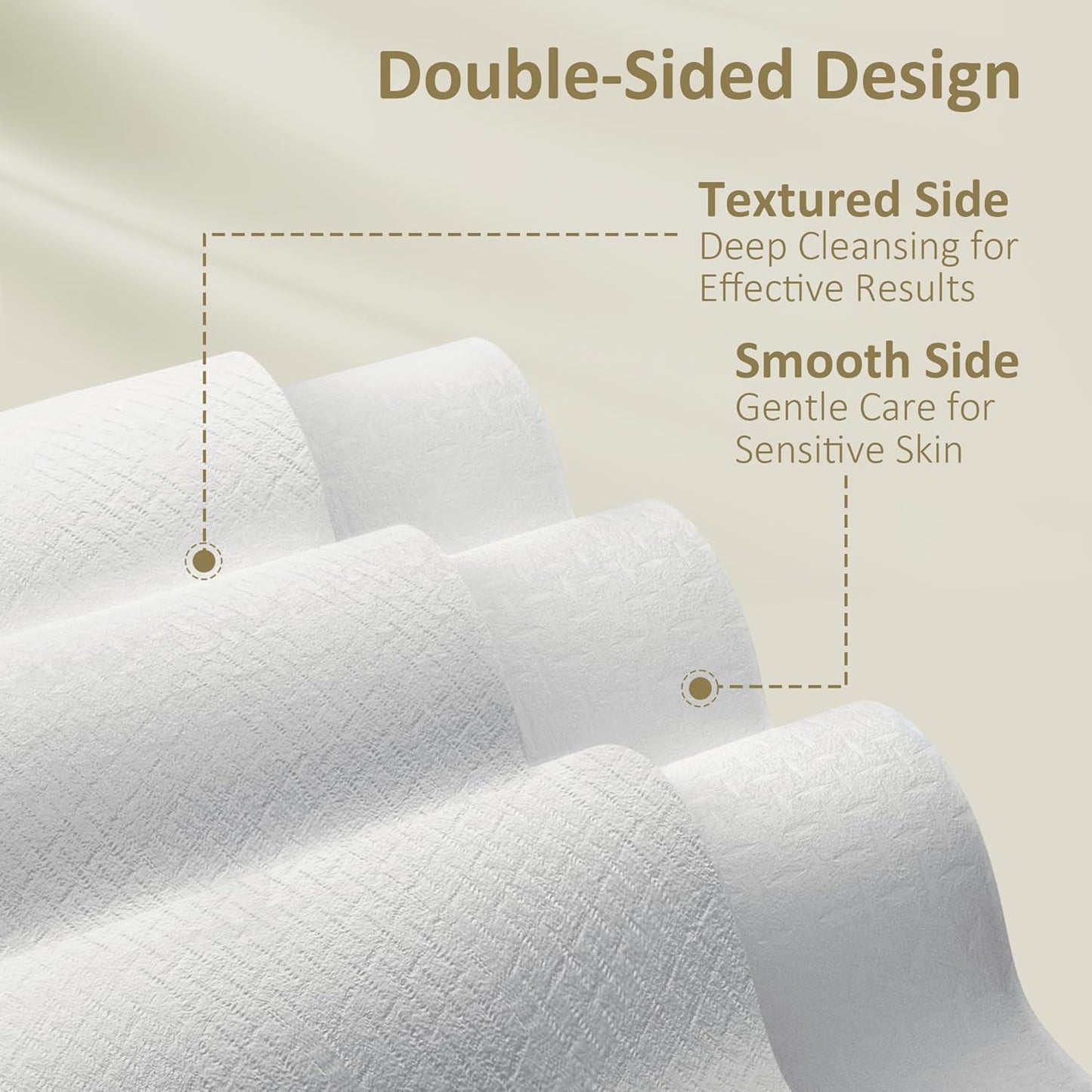 Ourmed Life Face Towels, Disposable Biodegradable Facial Towels for Sensitive Skin, Lint- free Face Wipes for Washing Face, Skincare and Makeup Remover, Dry Wipes, 10"×12" Extra Large, 50 Count