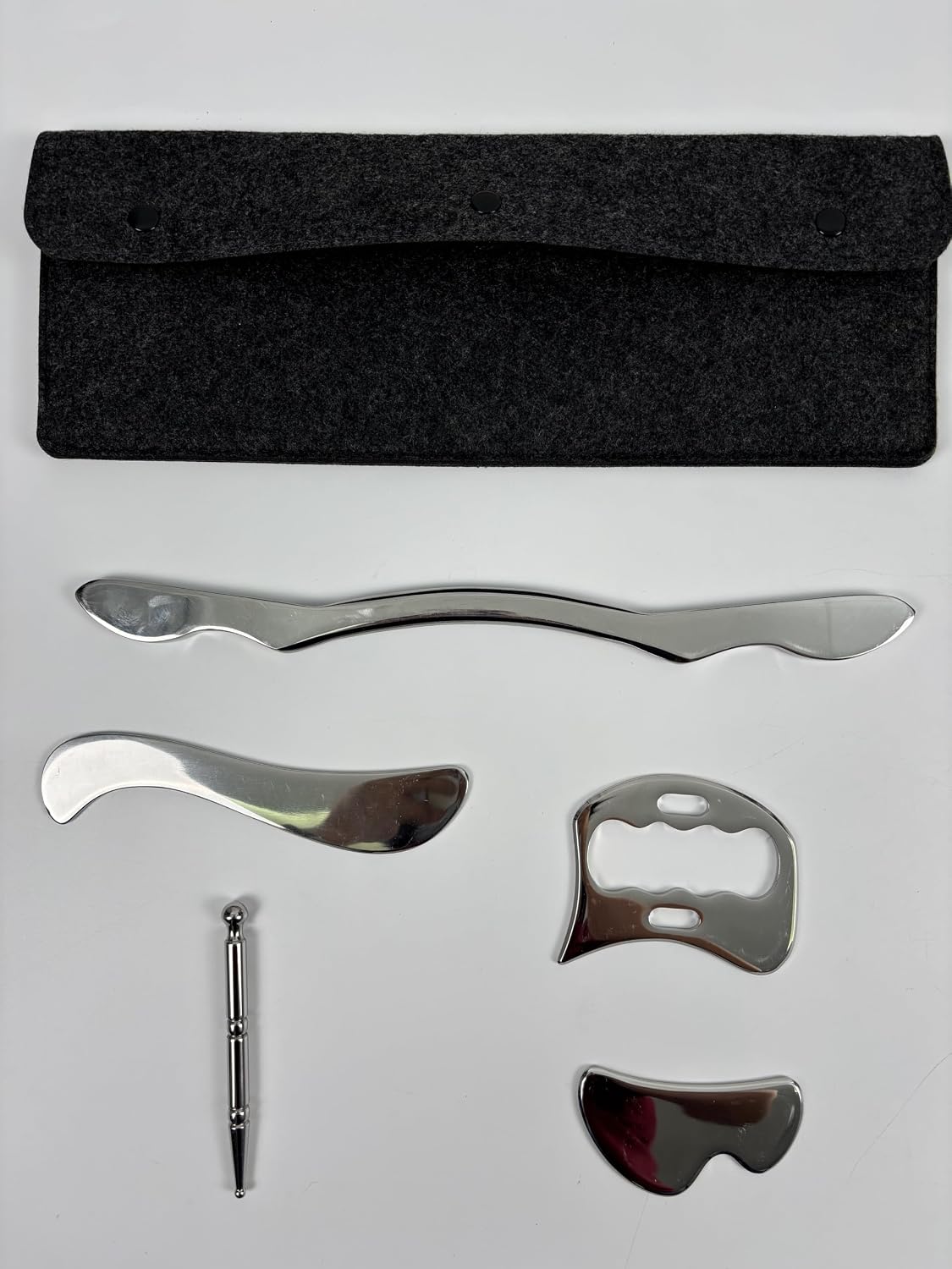 2-in-1 Muscle Scraper Stainless Steel Fascia Release Gua Sha IASTM Tools