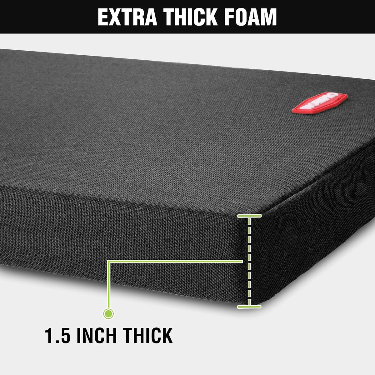 WORKPRO 17" Kneeling Pad with Removable Cover, Black