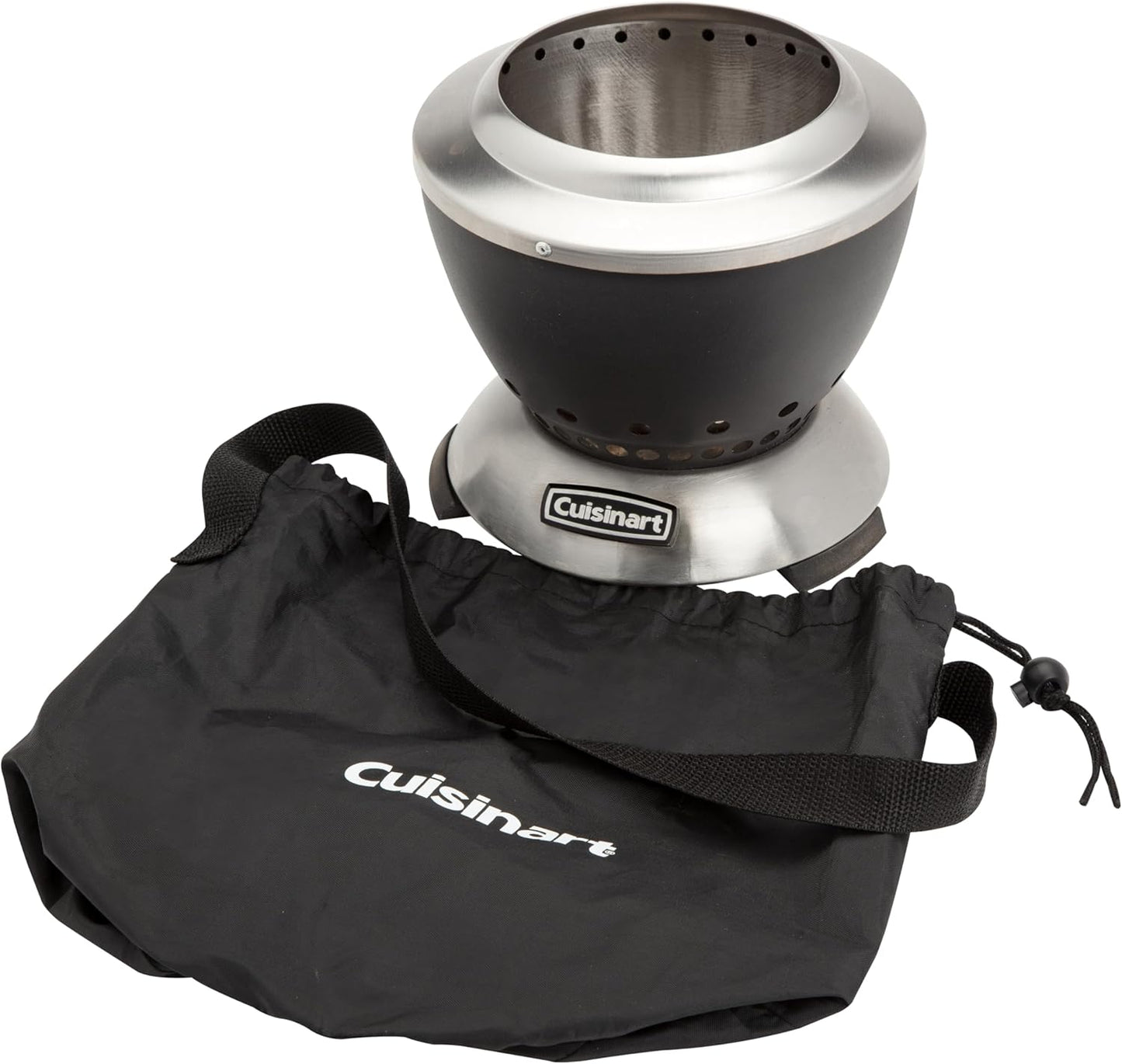 Cuisinart Cleanburn Smokeless Tabletop Fire Pit, 7.5” Lightweight Portable Smokeless Fire Pit with Removable Base for Ash & Carry Bag, Small Outdoor Heater for Patio, Camping & RV, Portable Heater