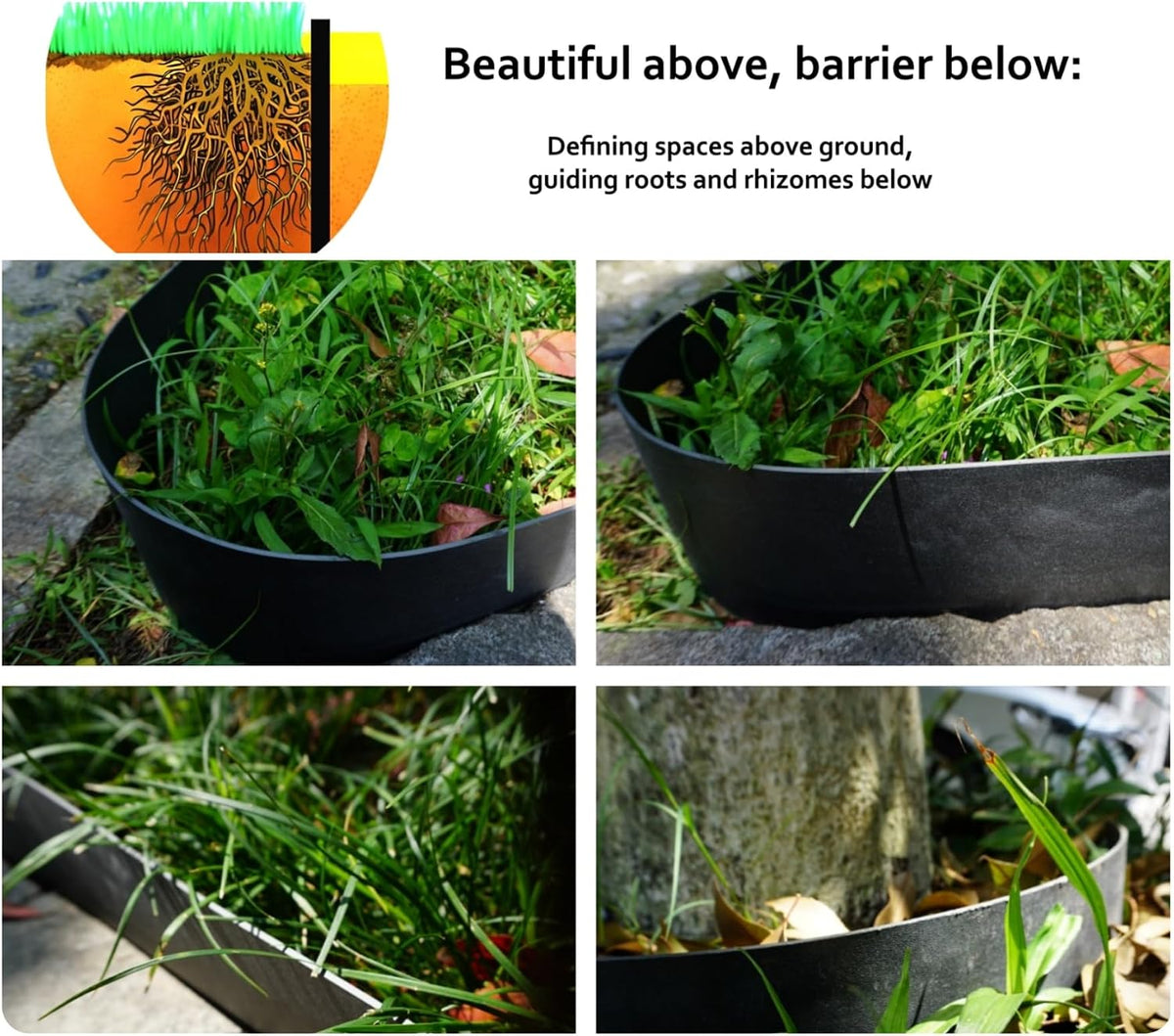 Anleolife 40ft Flexible Plastic Landscape Edging Coil with 12 Stakes