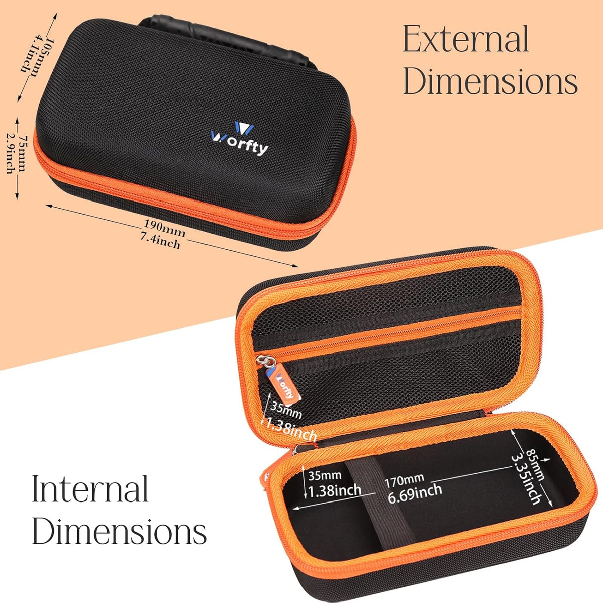 Hard Multimeter Case for Klein MM325/MM420/MM400/MM300/Fluke 117/Fluke 115, Portable Bag for ET140/80023P(Case Only)