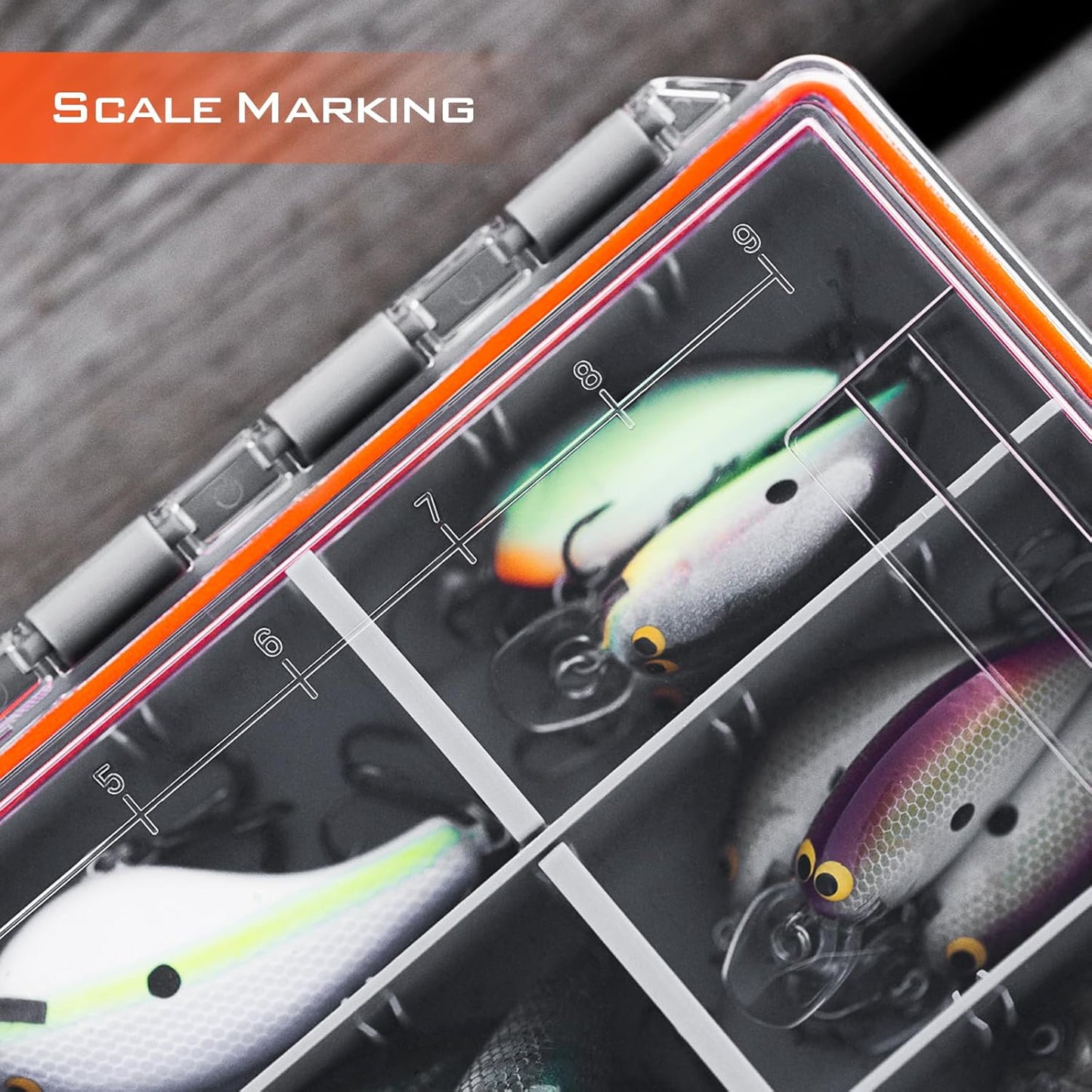 KastKing HyperSeal Waterproof Tackle Box, Waterproof 3600 Tackle Trays, Fishing Tackle Box Organizer with Removable Dividers, Lure Box and Terminal Tackle Storage, 1 Pack