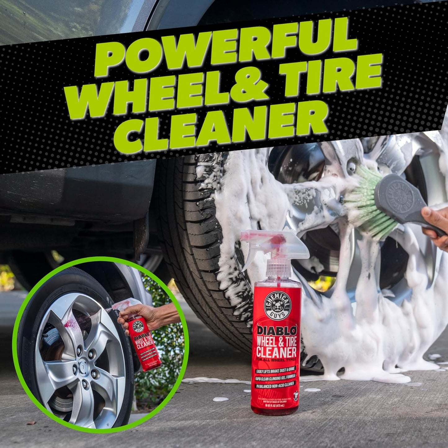 Chemical Guys Car Cleaning Kit - with Car Wash Soap, Wheel Cleaner, Total Interior, Car Wash Mitt - Interior and Exterior Wash Kit with Vehicle Cleaning and Detailing Accessories - 7 Item Kit