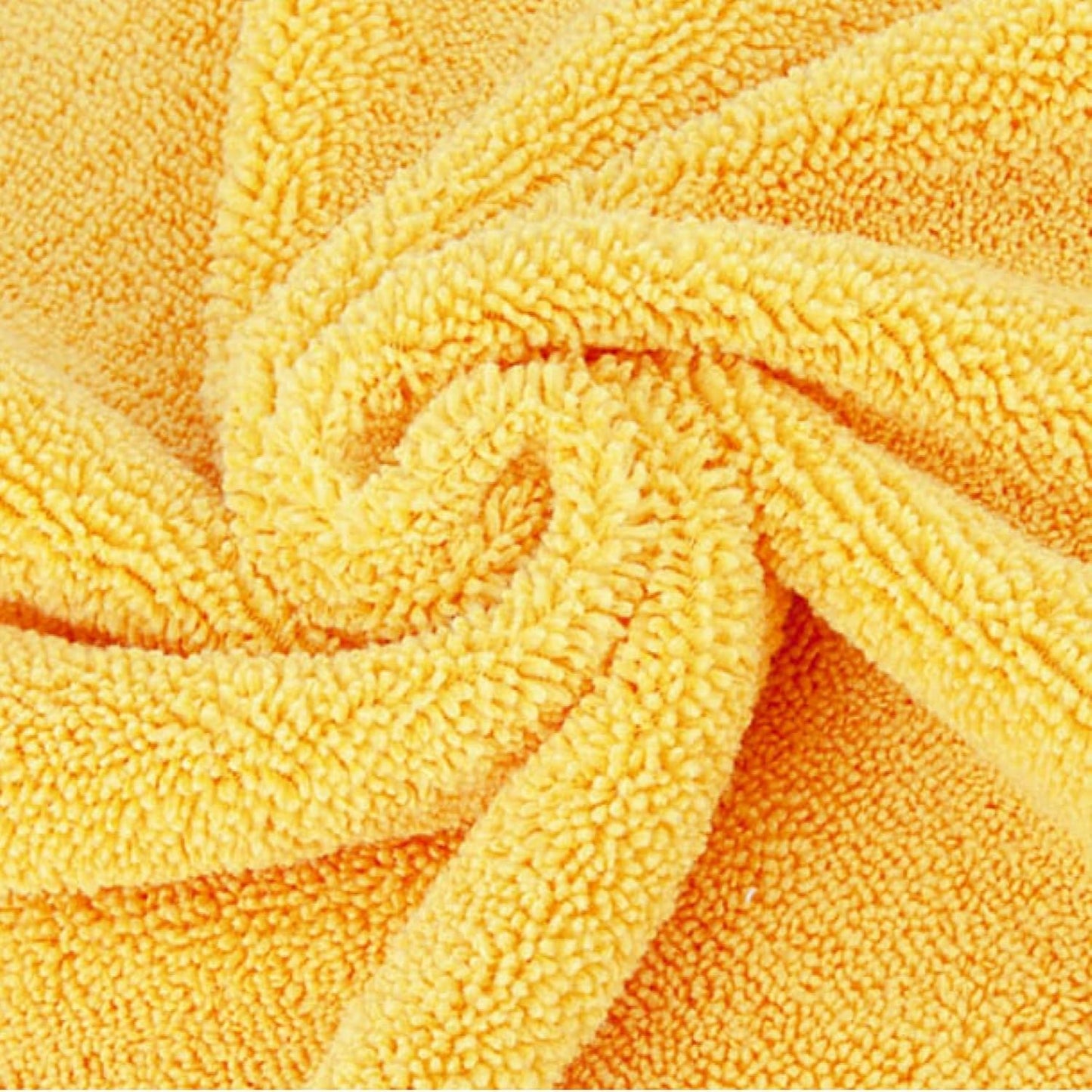 Amazon Basics Microfiber Car Drying Towels, Highly Absorbent, Lint Free, Scratch Free, Ultra-Soft, Car Detailing, Buffing and Polishing, 16" x 16", Yellow, 12-Pack