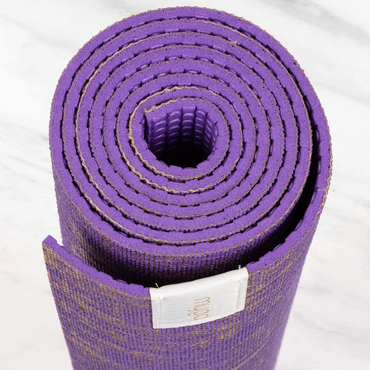 Myga Jute Yoga Mat, High Performance Vegan Floor Exercise Mat, Eco Friendly Biodegradable Yoga Mat with PVC Backing,72" x 24", 0.2" Thickness