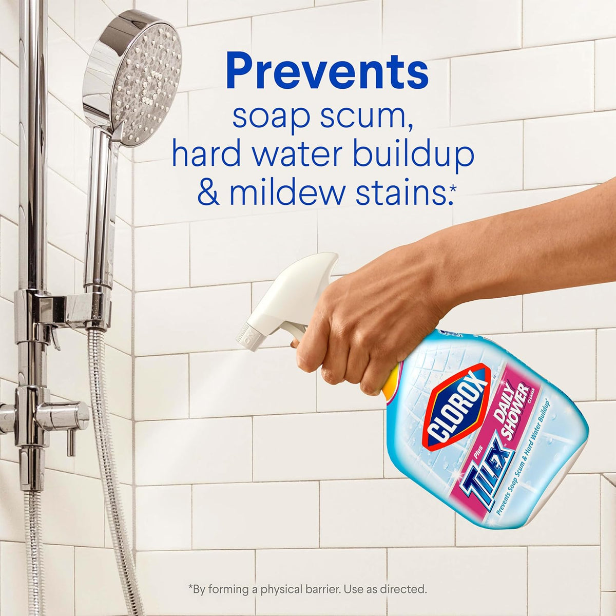 Clorox Plus Tilex Daily Shower Cleaner, 32 Fluid Ounce Spray Bottle, Pack of 3