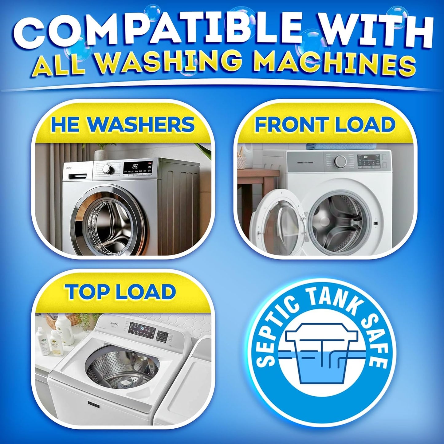 Washing Machine Cleaner Tablets for Pet Owners Pro – Front & Top Load HE Washers – Removes Pet Hair Buildup Eliminates Odors & Residue – 28 Tablets 1-Year Supply – Septic Safe Deep Clean