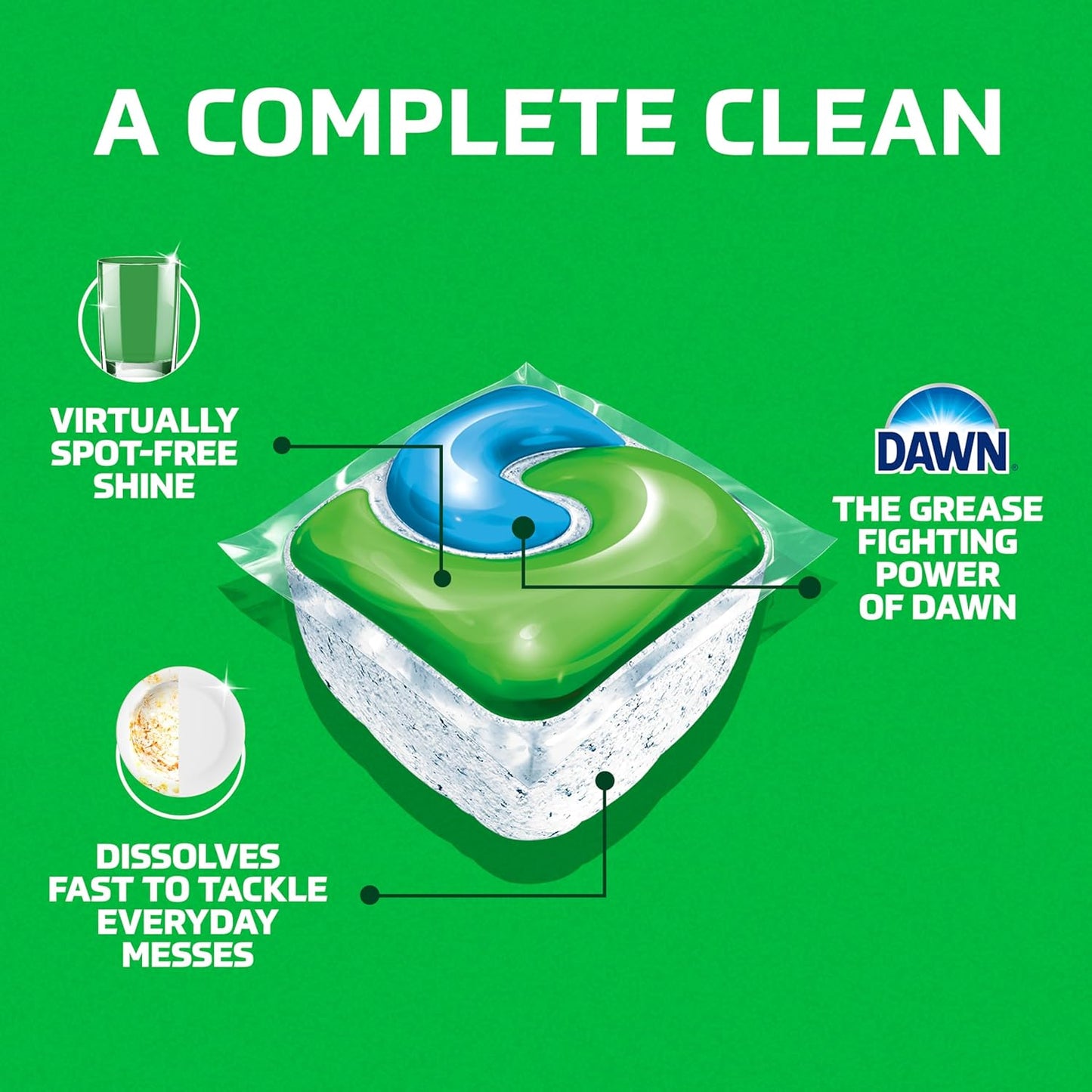 Cascade Complete Dishwasher Pods - Fresh Scent ActionPacs, Dishwasher Detergent, Dishwasher Soap, Detergent Pods, 78 Count