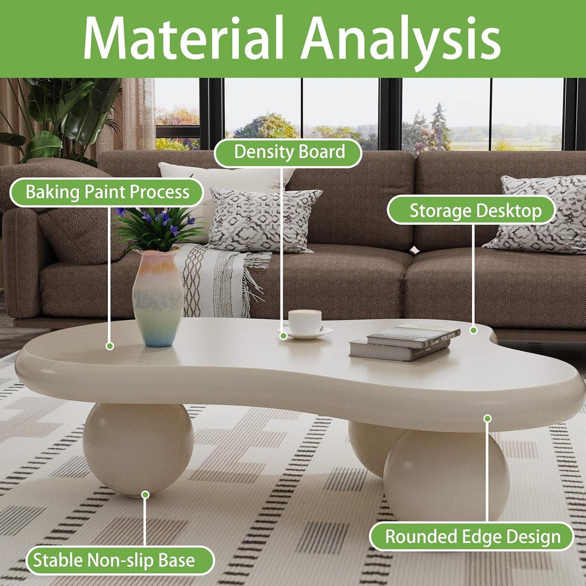 Cloud Shaped Irregular Coffee Table