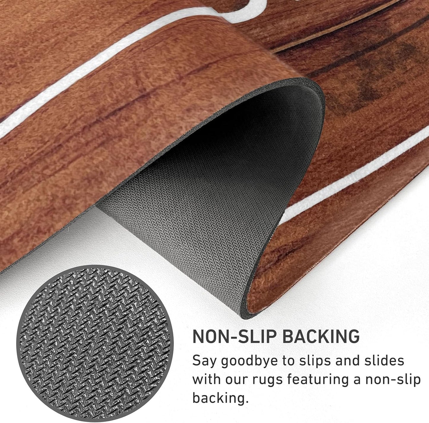 KOZYFLY Laundry Room Rug Runner 20"x48" Non Slip Kitchen Rugs Washable Laundry Room Mat Waterproof Mudroom Floor Carpet Runner Farmhouse Decor, 1.7x4ft, Brown, Wash and Dry