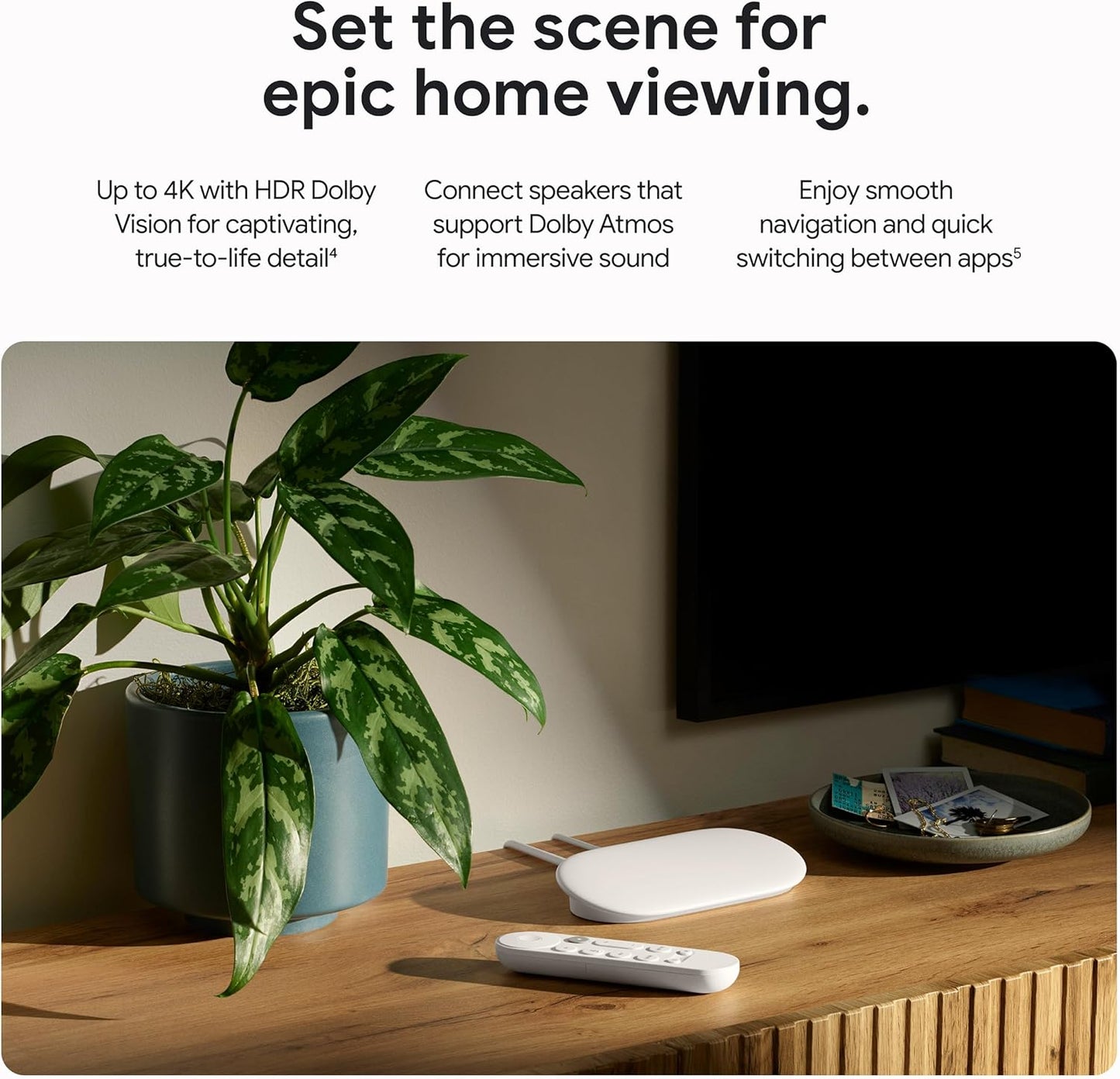 Google TV Streamer 4K - Fast Streaming Entertainment on Your TV with Voice Search Remote - Watch Movies, Shows, Live TV, and Netflix in 4K HDR - Smart Home Control - 32 GB of Storage - Hazel