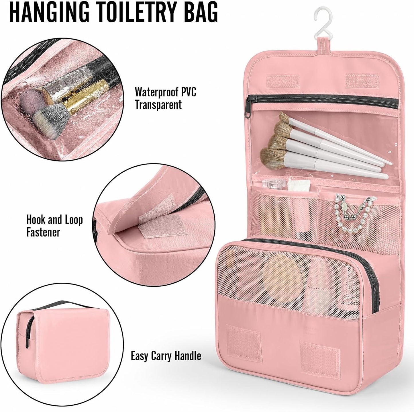 Veken 8 Set Packing Cubes for Cruise Ship Essentials,Beach Vacation Travel Accessories with Hanging Toiletry Bag,Suitcase Organizer for Luggage,Personalized Birthday & Retirement Gifts for Women Mom